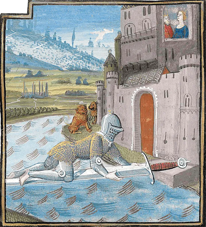 Lancelot passant le Pont de
l'Épée