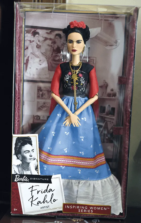 Muñeca Barbie Frida Kahlo, Mattel, 2018. La justicia mexicana prohibió al grupo Mattel comercializar la muñeca en México