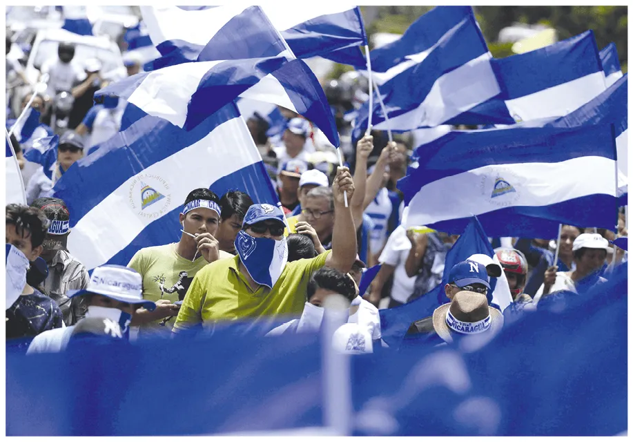 Cientos de Nicaragüenses manifiestan contra el gobierno, Managua, Nicaragua, 2018