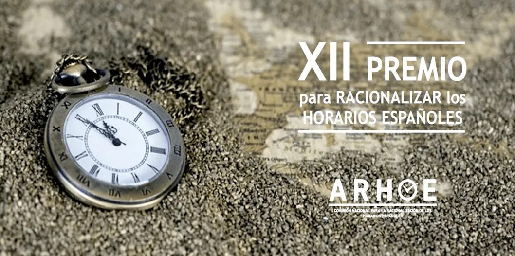 Cartel del XII Premio para racionalizar los horarios españoles, ARHOE, 2017