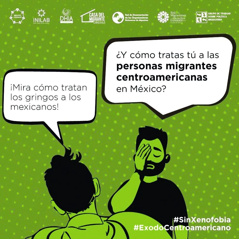 Campaña publicitaria contra la xenofobia en México, Servicio Jesuita a Migrantes, 2018.