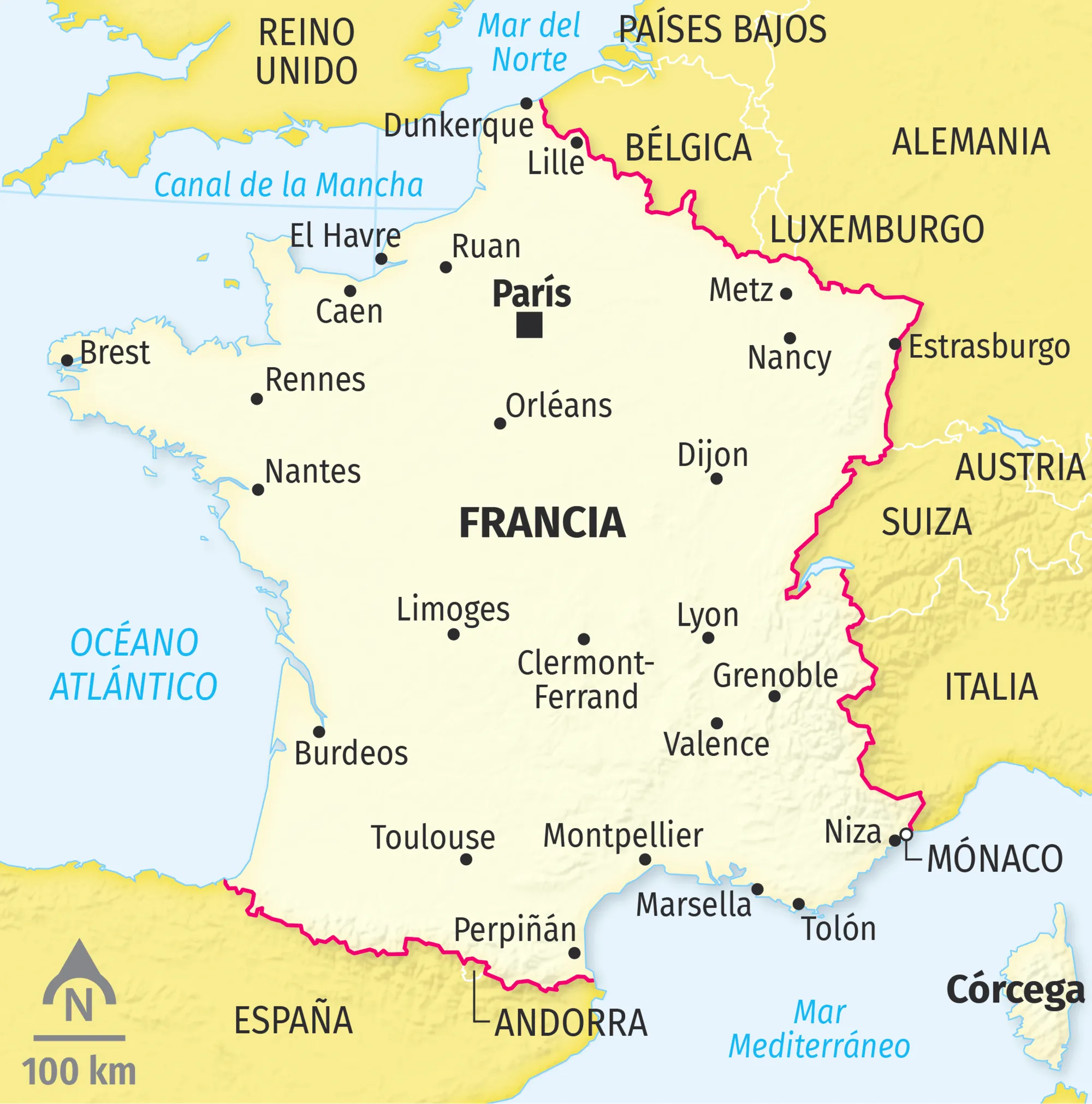 Chapitre 10, Area Creativa Mapa de Francia