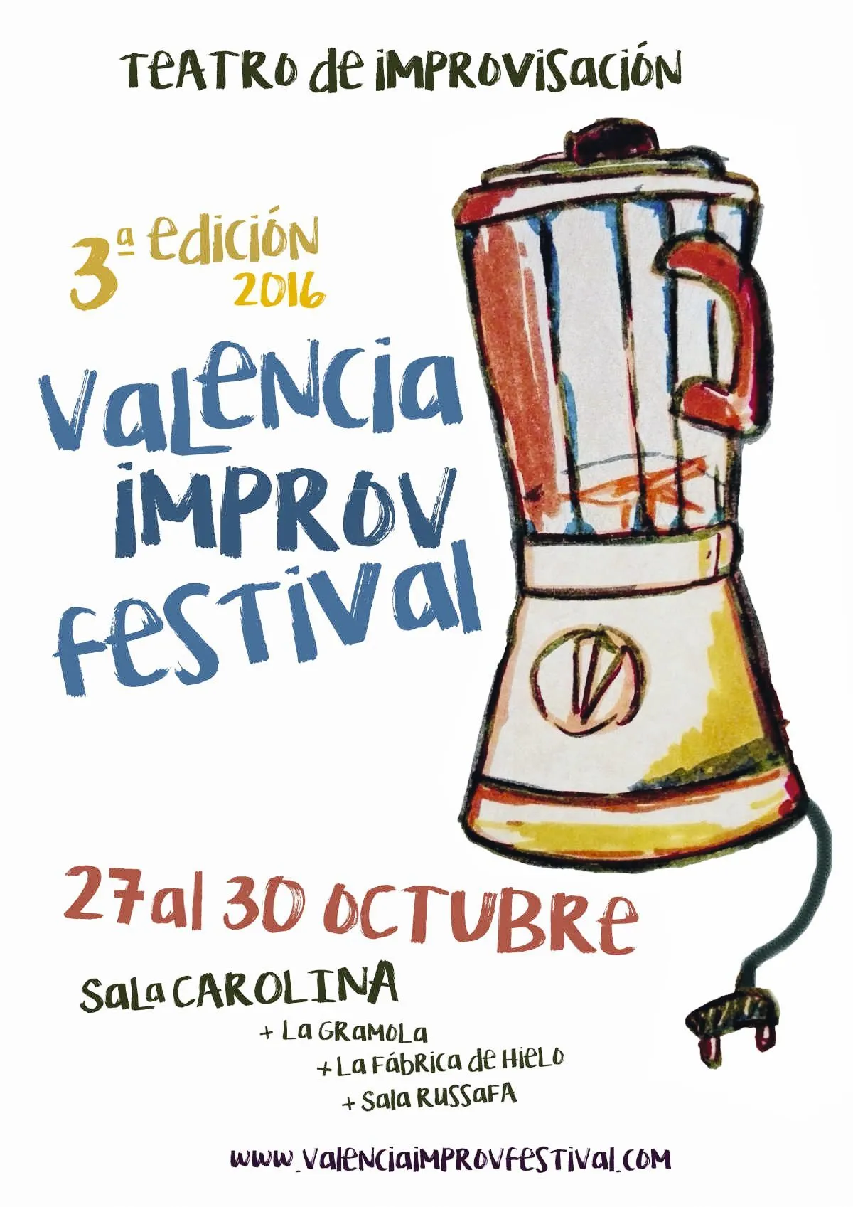 Cartel de promoción para el concurso de 
improvisación de Valencia, 2017.
