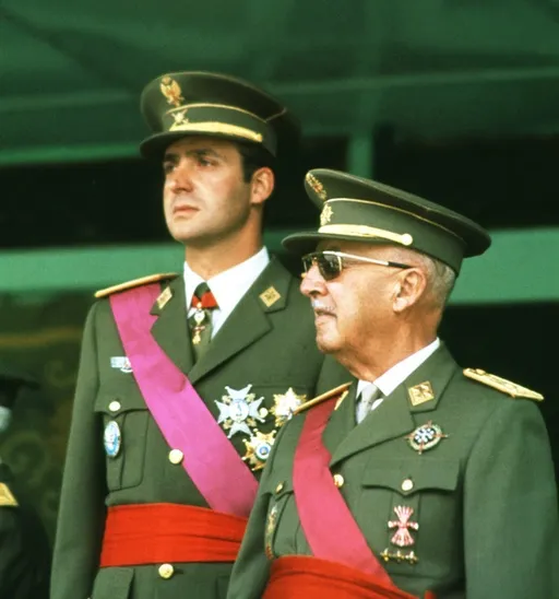Franco con el príncipe Juan Carlos, anónimo, 1968.