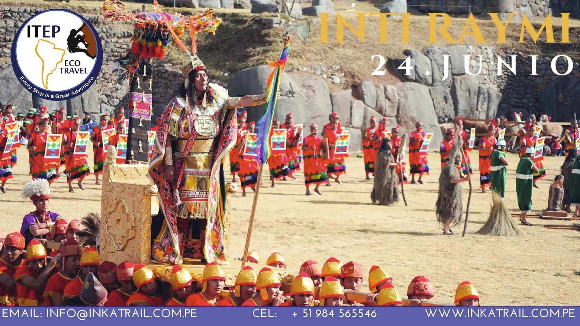 Cartel promocional Inkatrail, Inti Raymi, 2018.