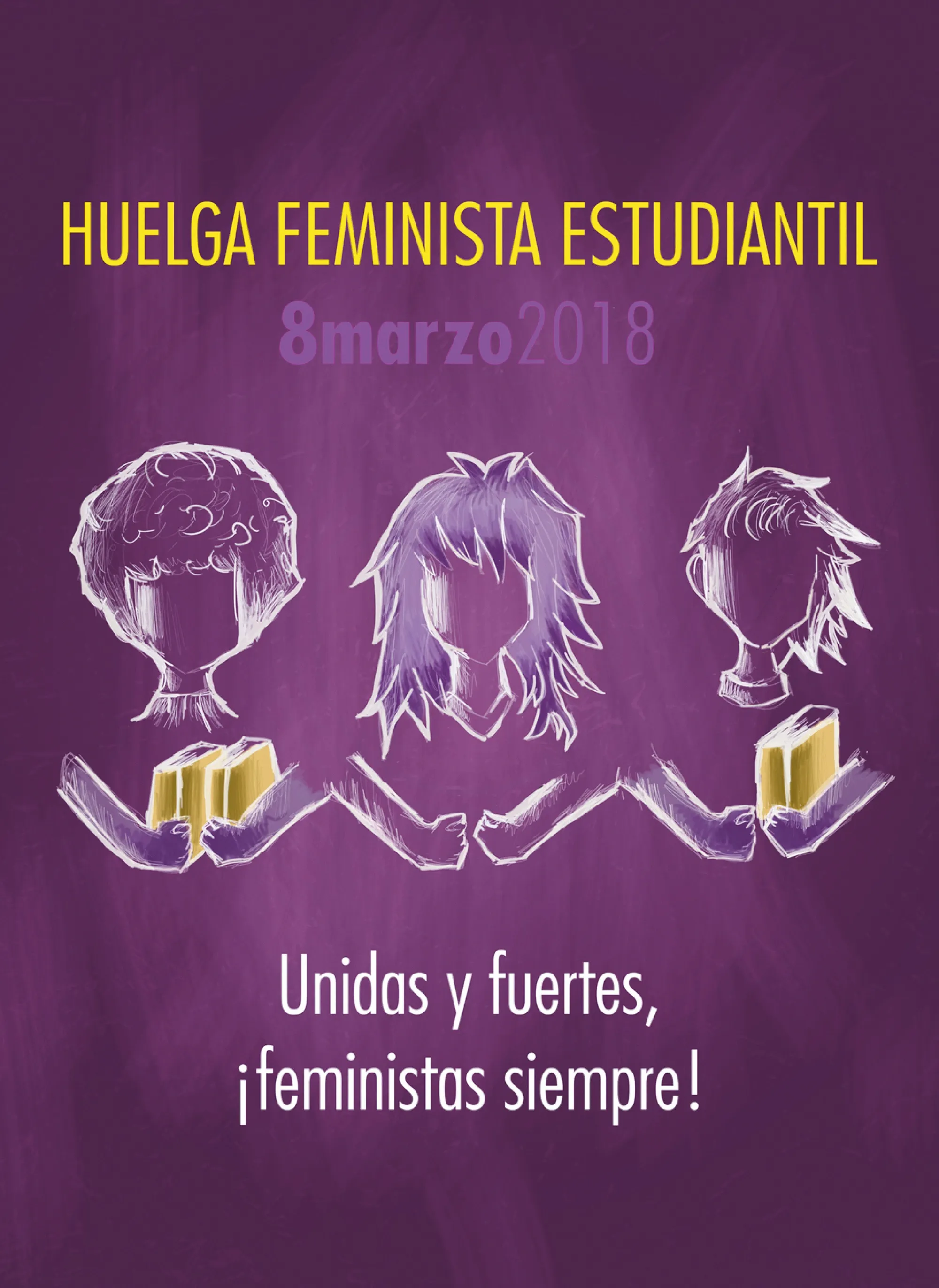 Folleto para la huelga feminista estudiantil en Aragón, 2018.