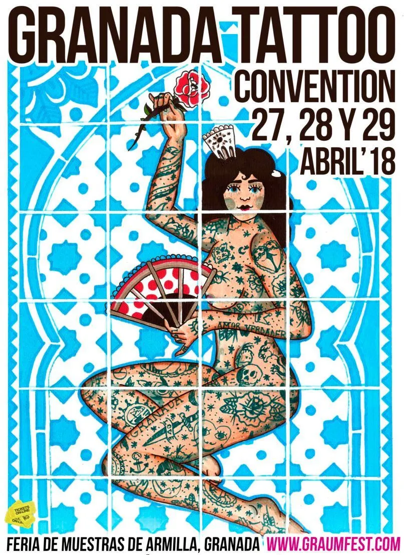 Cartel de la convención de Tatuajes de Granada, 2018.