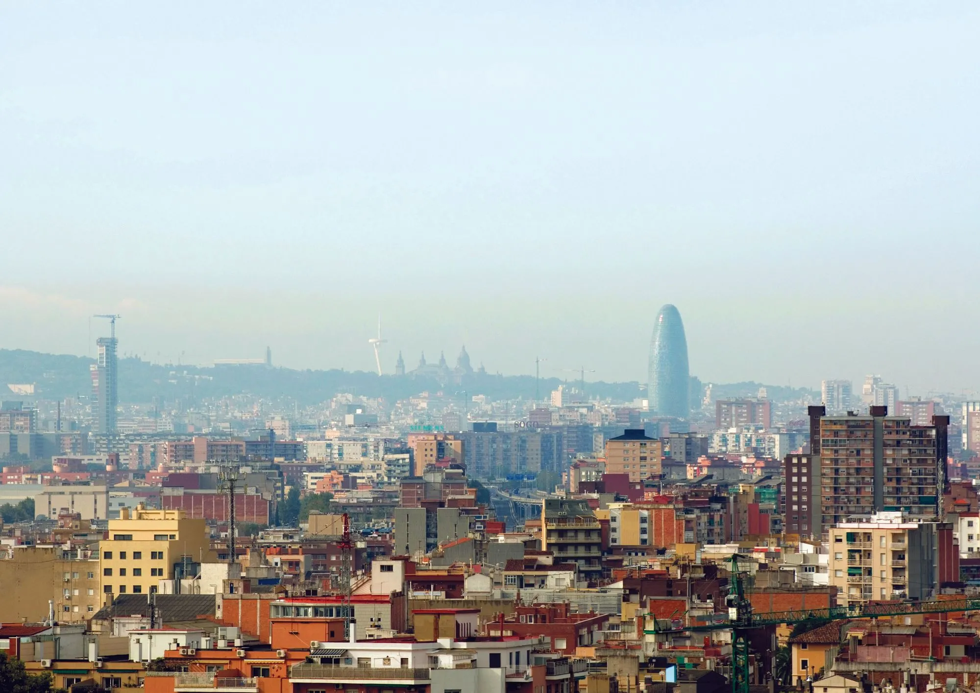 Contaminación del aire en Barcelona, 2016.
