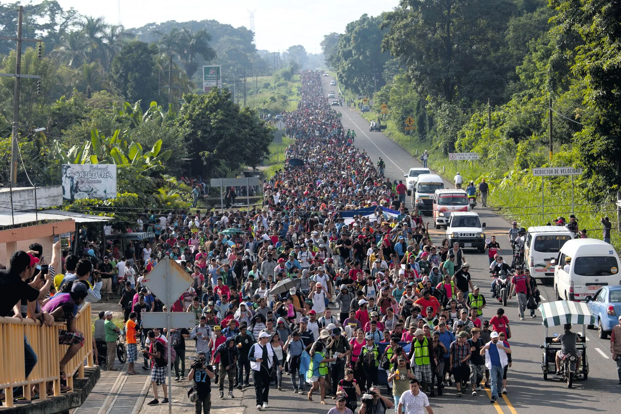 Caravana de migrantes  centroamericanos en México,  2018.