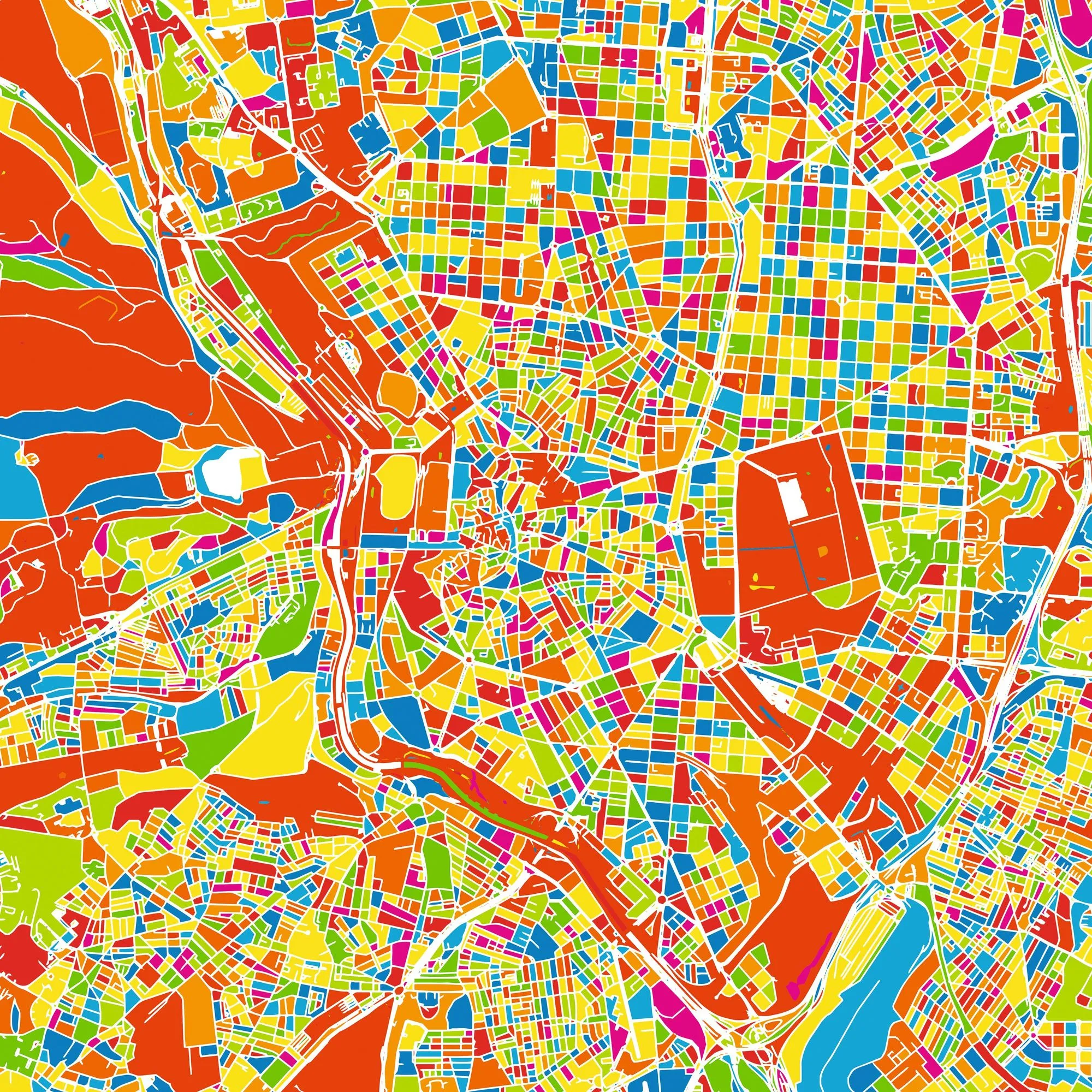 Mapa de la ciudad de Madrid.