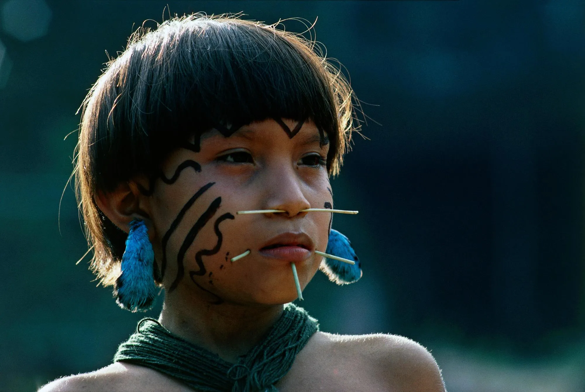 Niña del pueblo indígena Yanomami, Venezuela.