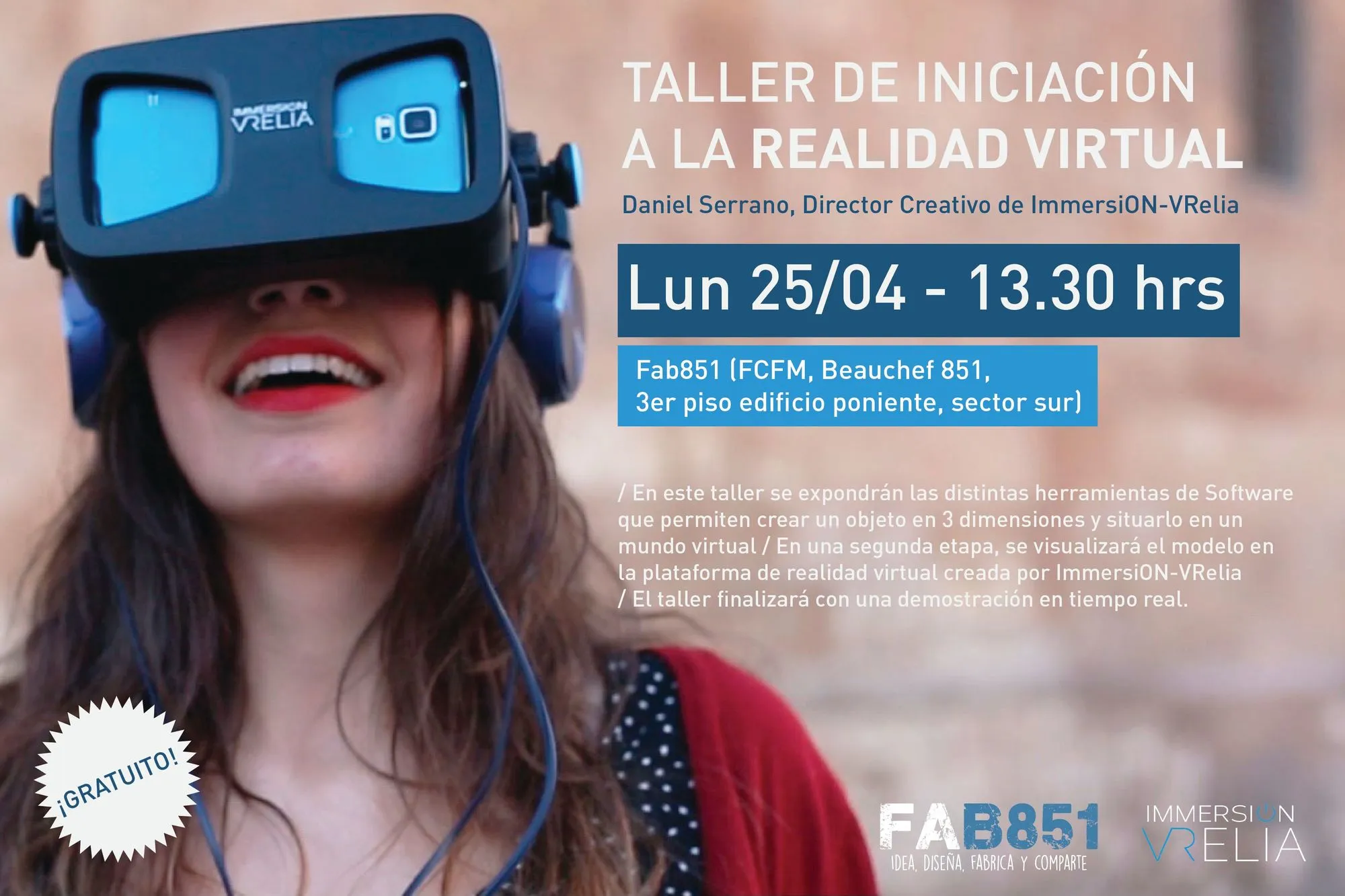 Taller de iniciación a la realidad virtual organizado por la Facultad de Ciencias Físicas y Matemáticas de Chile