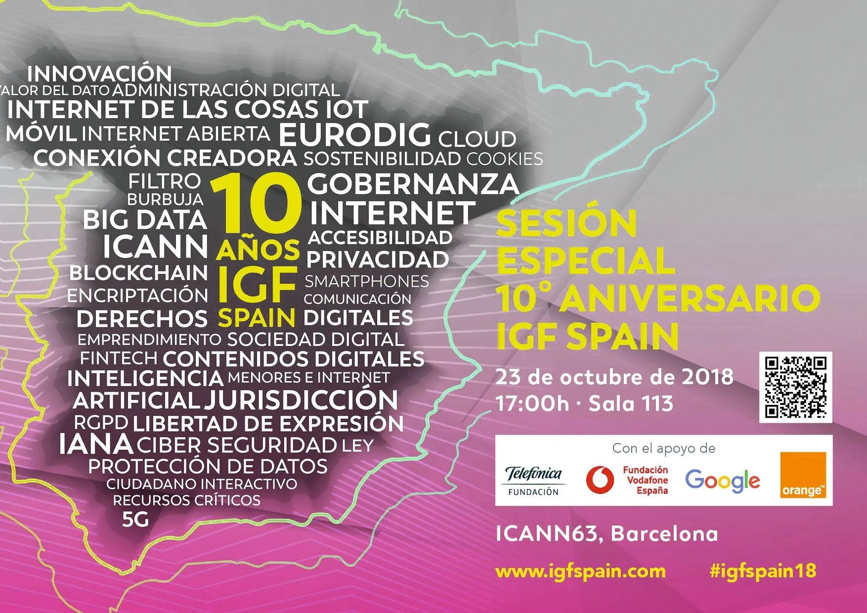 Cartel del Foro de la Gobernanza de Internet en España, IGF Spain, 2018.