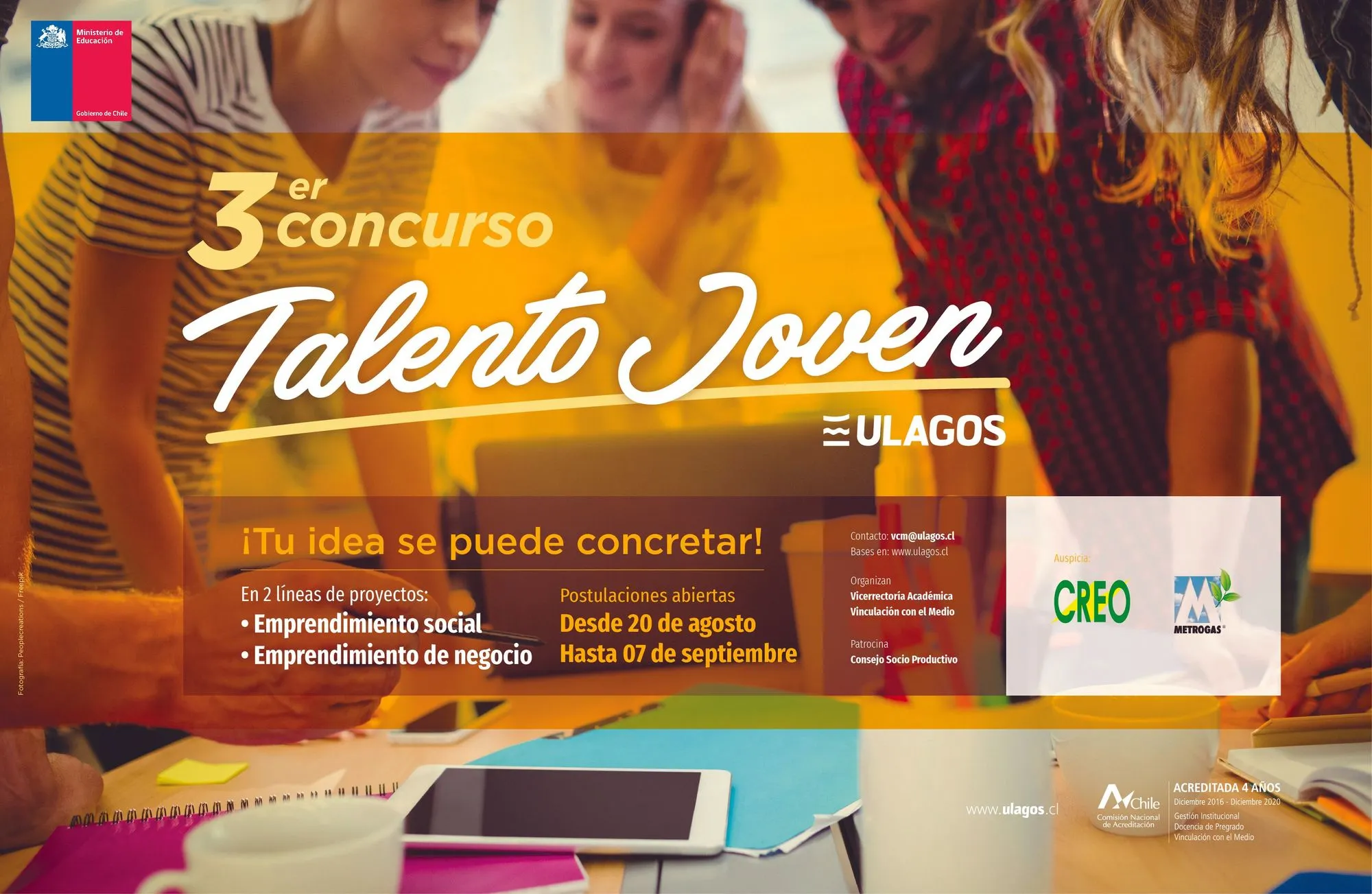 Concurso Talento Joven, Universidad de los Lagos, Chile, 2018.