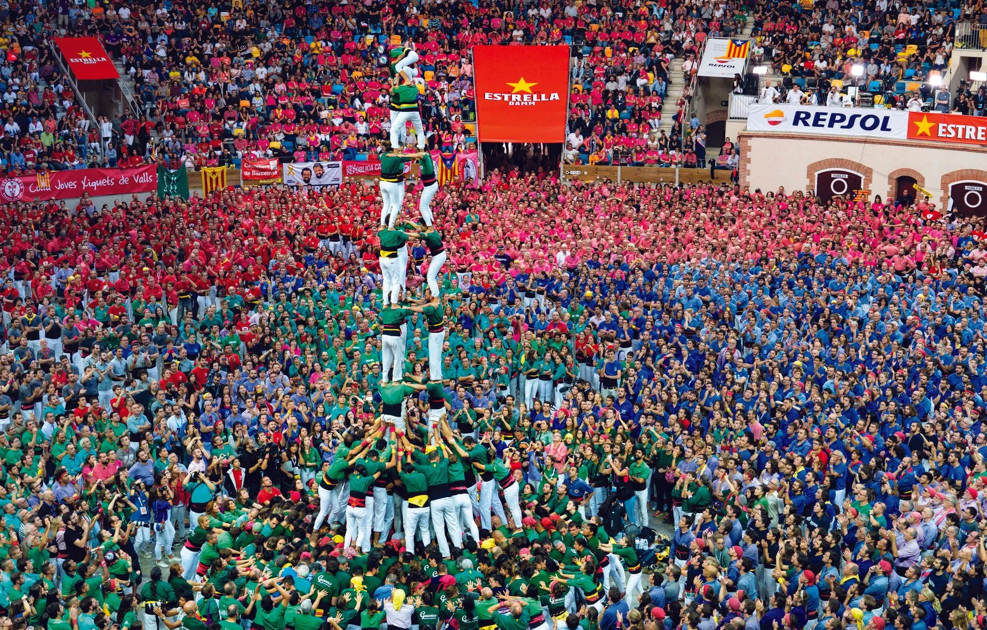 Concurso de castells (torres humanas) de Tarragona, 2016.