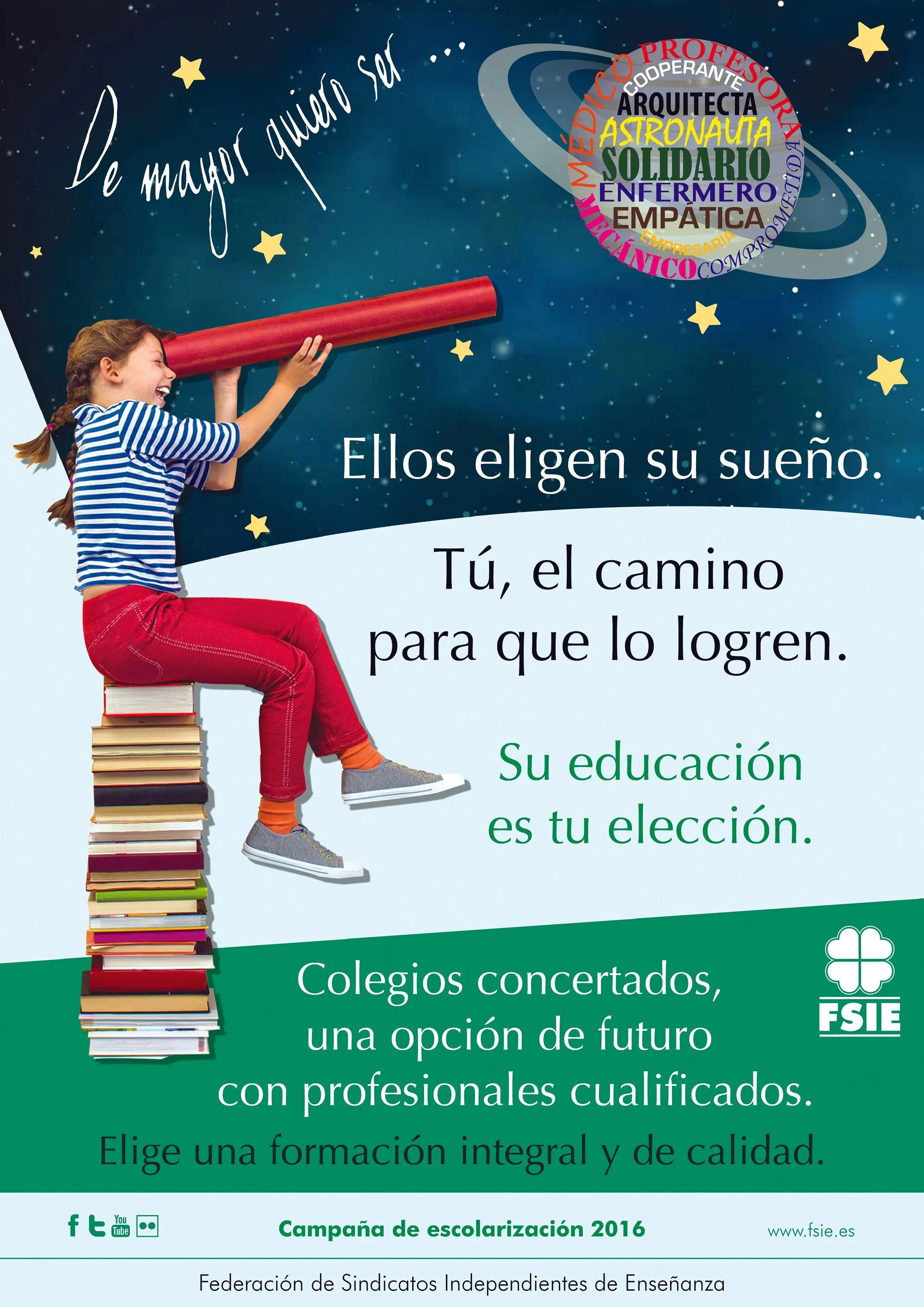 Campaña de la Federación de Sindicatos Independientes de Enseñanza, 2016.