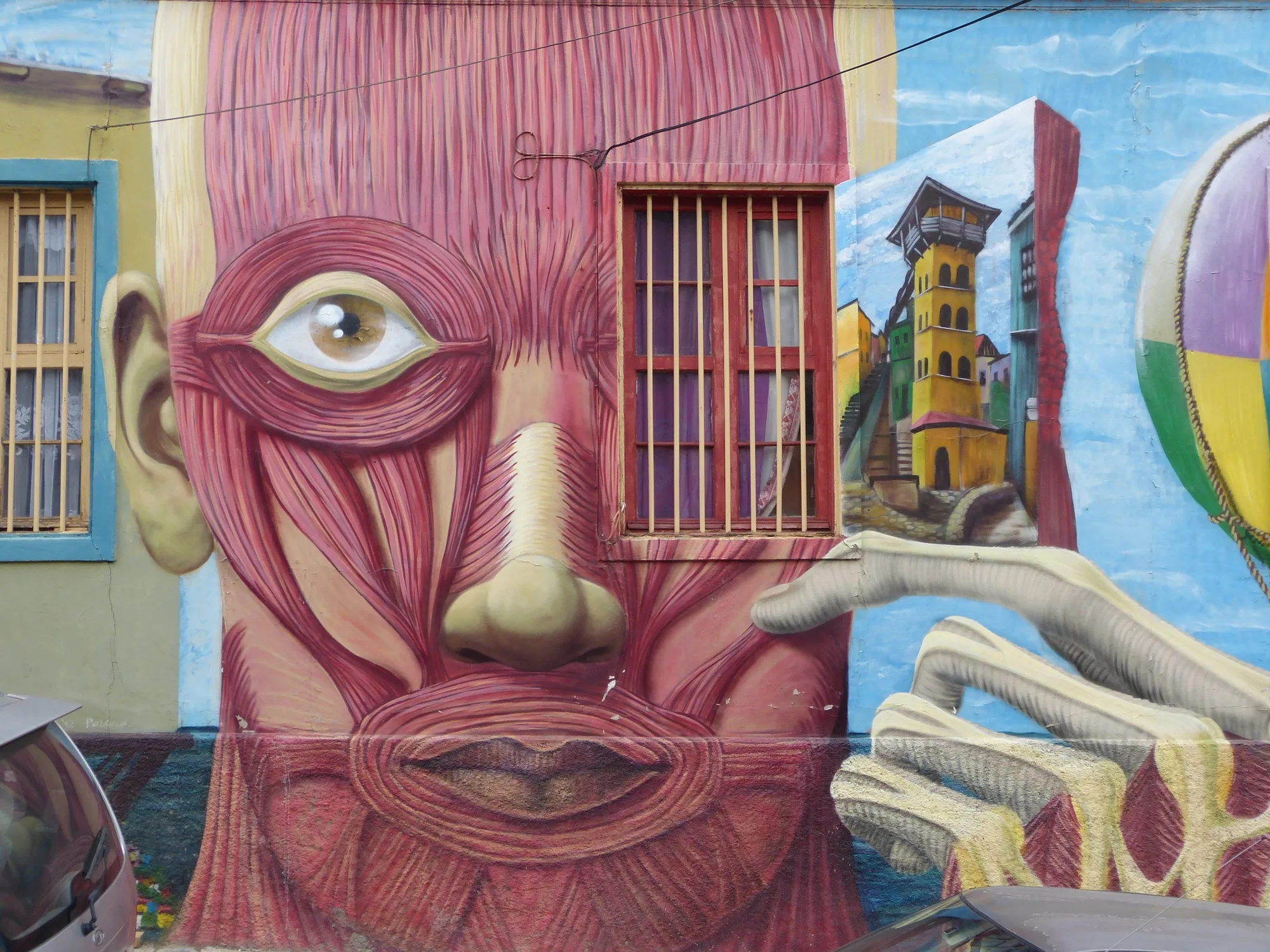 Arte callejero en Valparaíso.