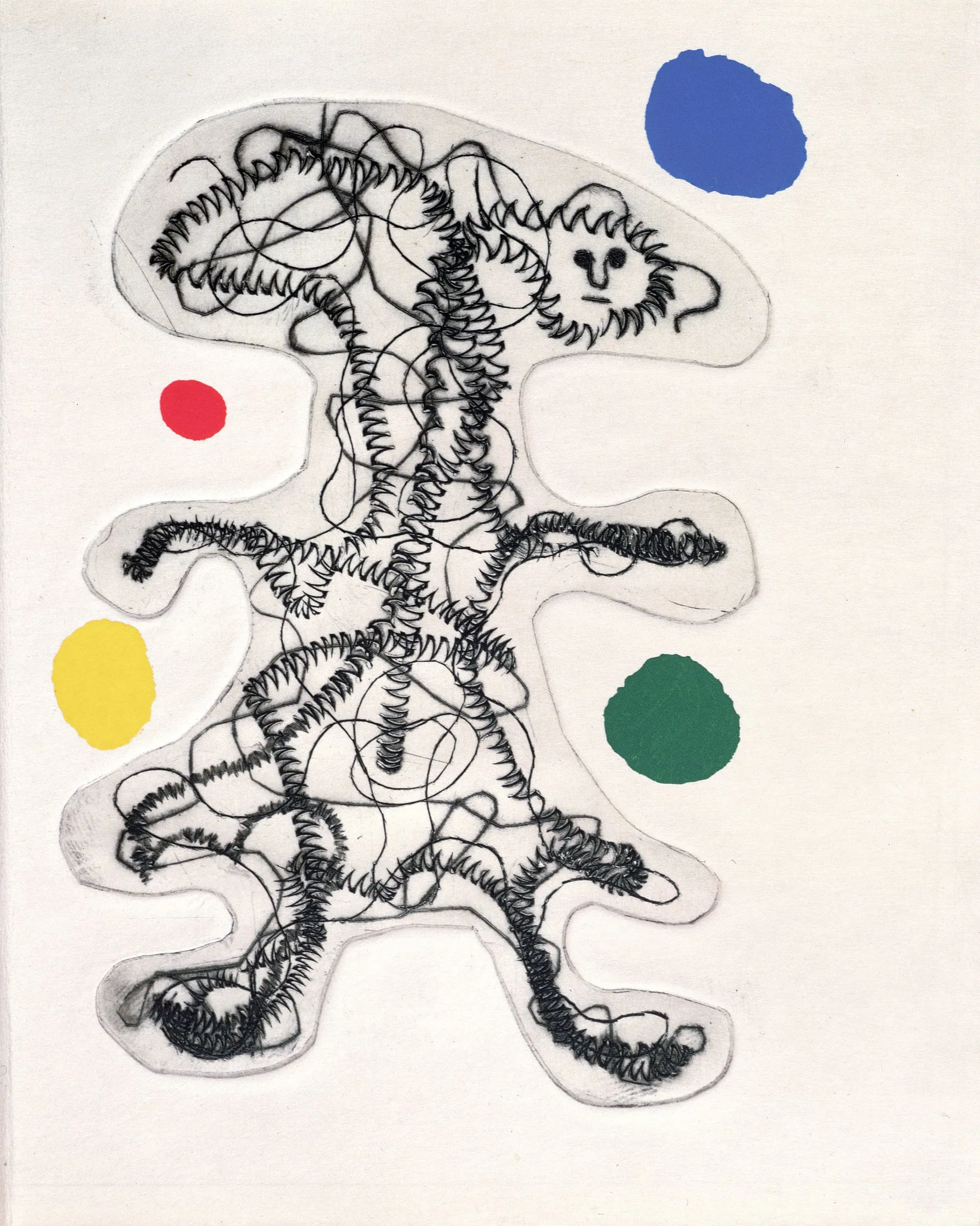 Joan Miró, Illustration pour Parler seul de Tristan Tzara, 1950, lithographie, Bibliothèque Jacques Doucet, France.