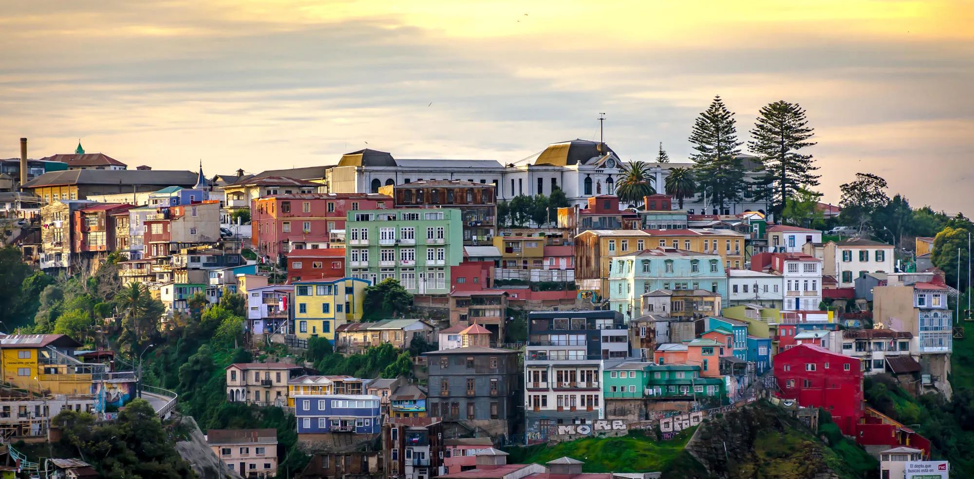 Casas coloradas de Valparaíso.