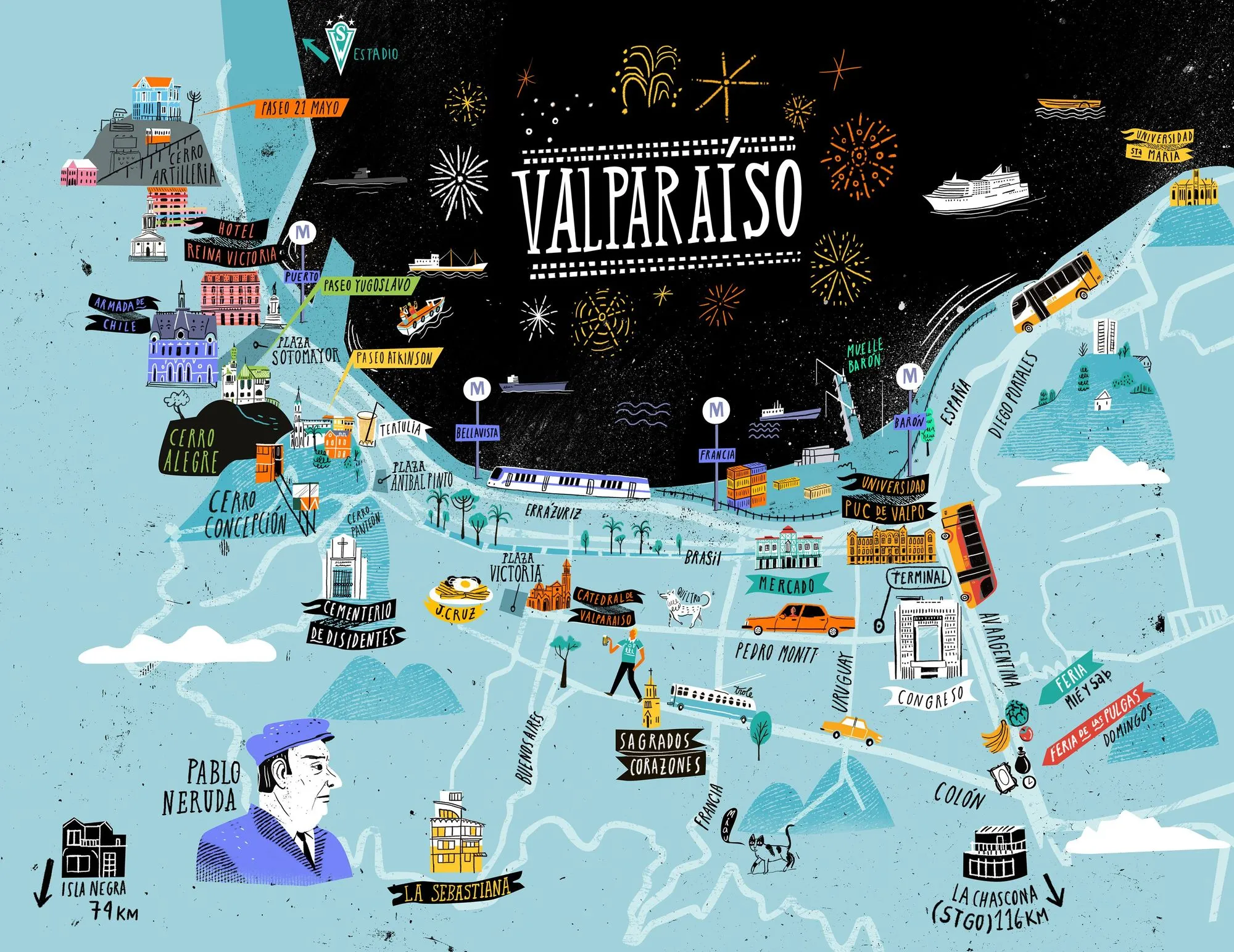 Oyematias, Mapa de Valparaíso, 2014.