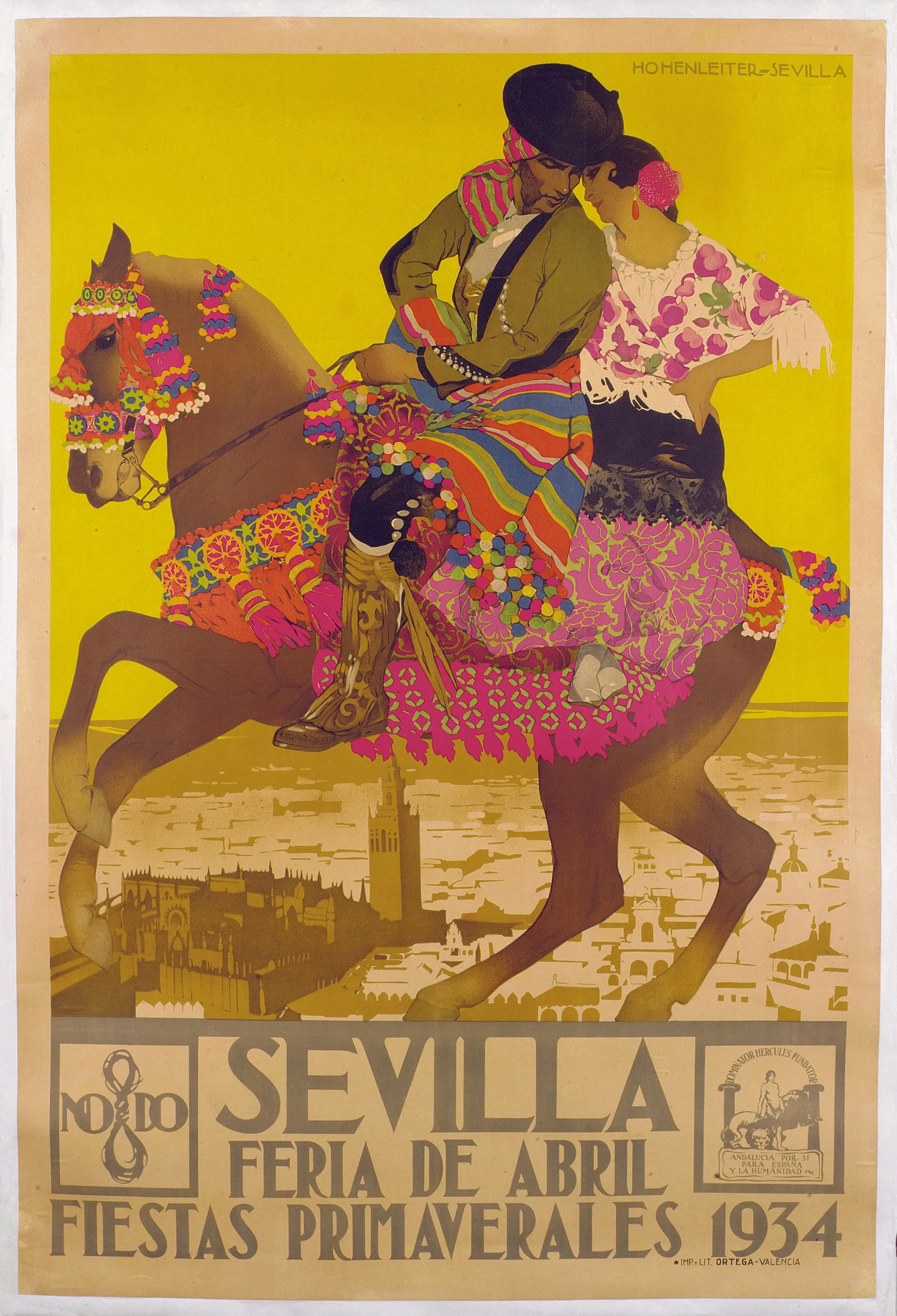 Cartel para la feria de Sevilla, 1934.