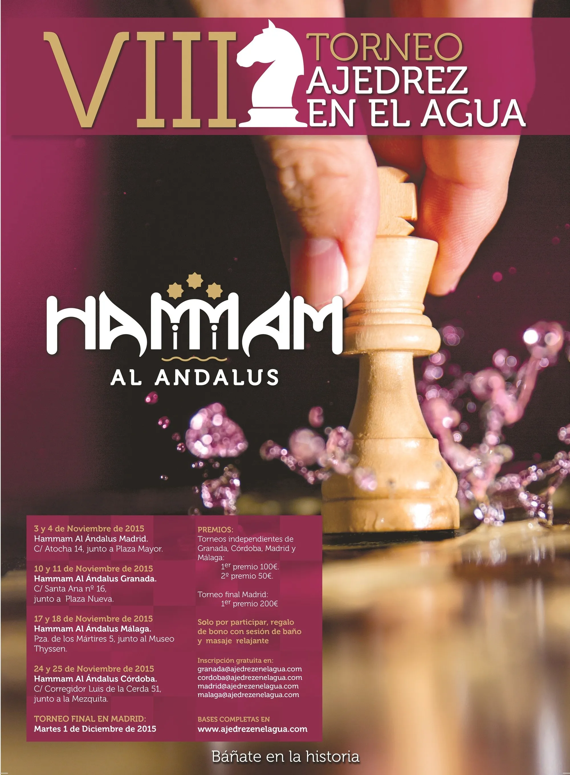 Cartel publicitario de Hammam al-Ándalus, 2015.
