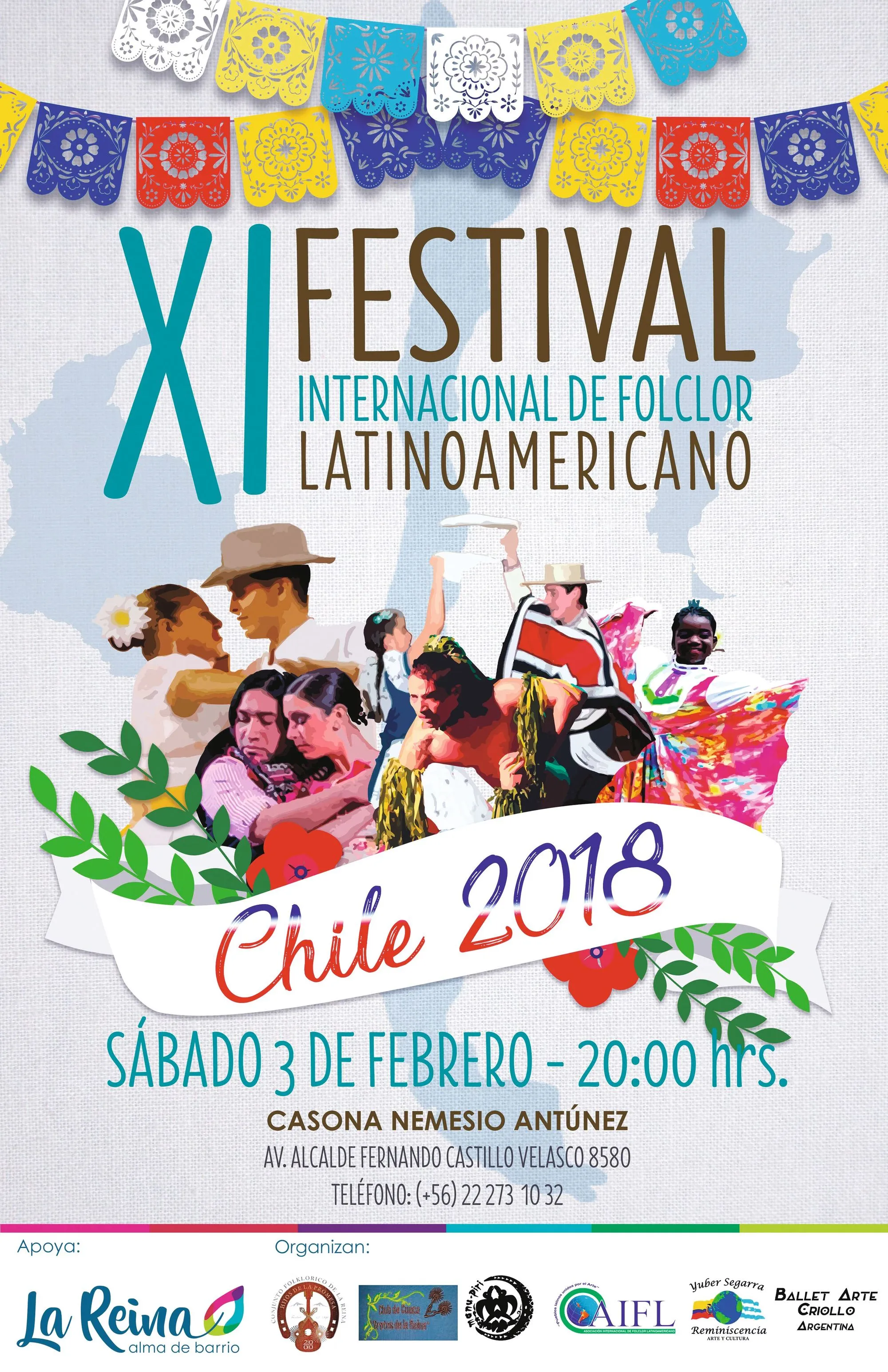 Cartel Festival Folclor Latinoamericano, 2018.
