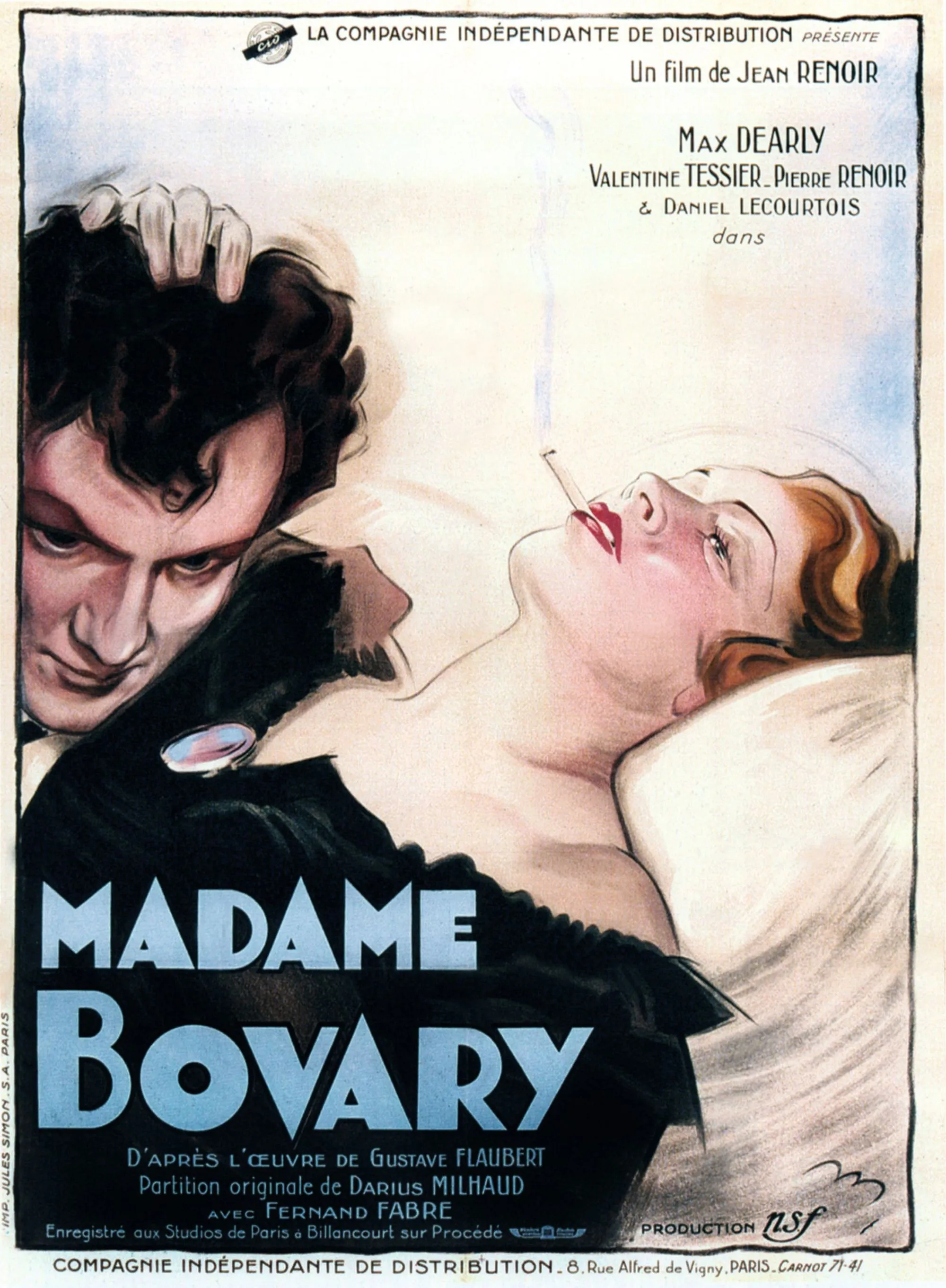 Affiche du film Madame Bovary de Jean Renoir, 1934.