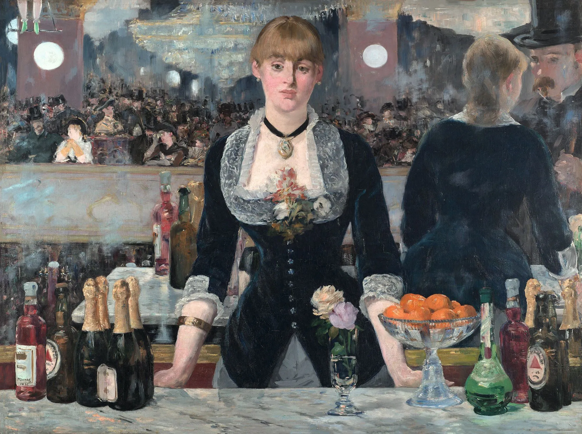 Édouard Manet, Un bar aux Folies Bergère, 1881 - 1882, huile sur toile, 96 × 130 cm, galerie Courtauld, Londres.