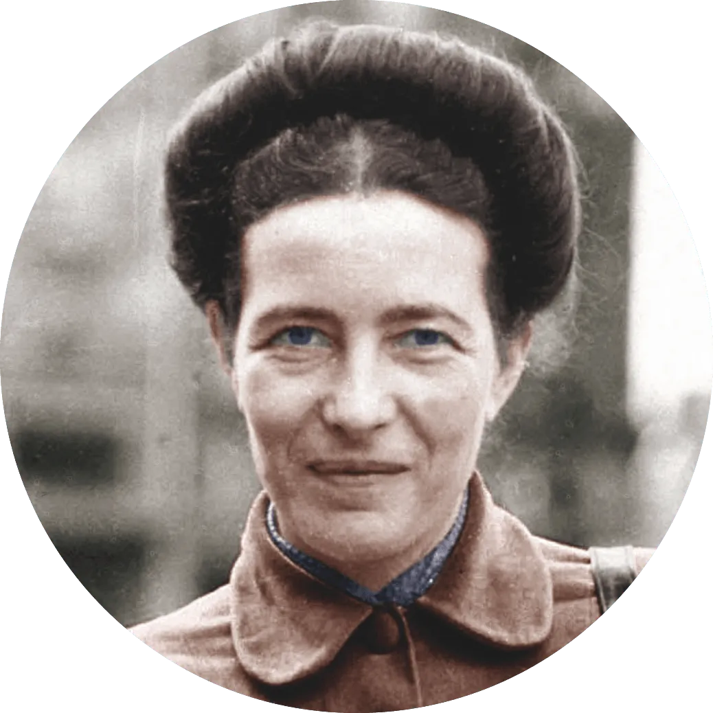 photo portrait SImone de Beauvoir