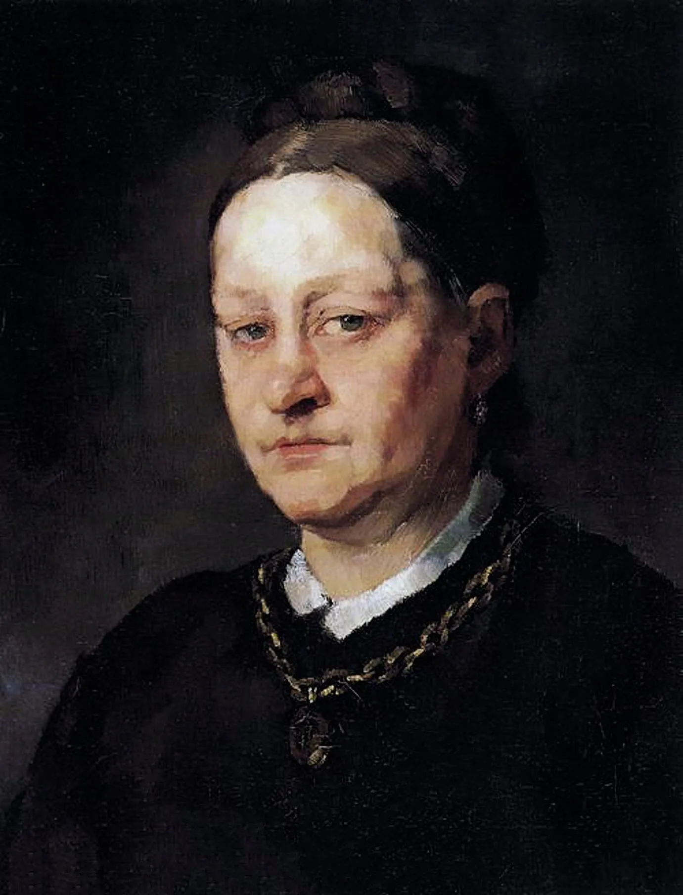 Heinrich Wilhelm Trübner Portrait d'Anna Trübner
