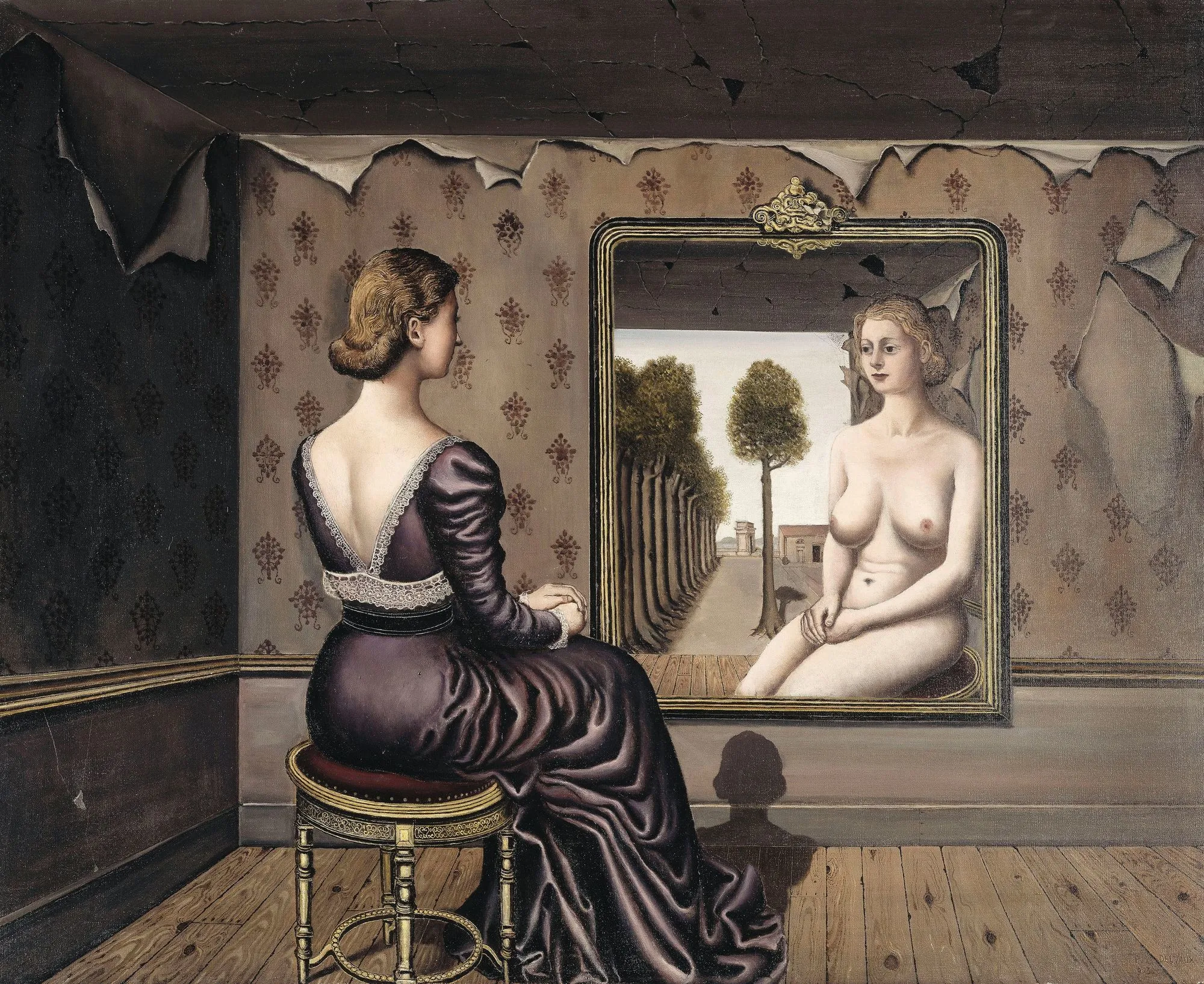 Paul Delvaux Le Miroir