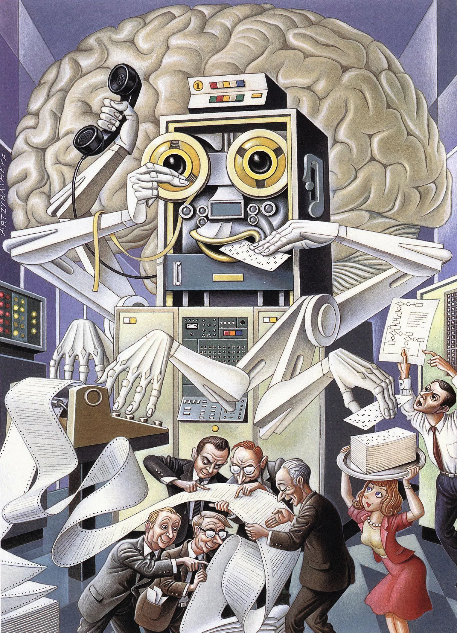Visions de l'avenir, illustration, années 1950,
États-Unis.