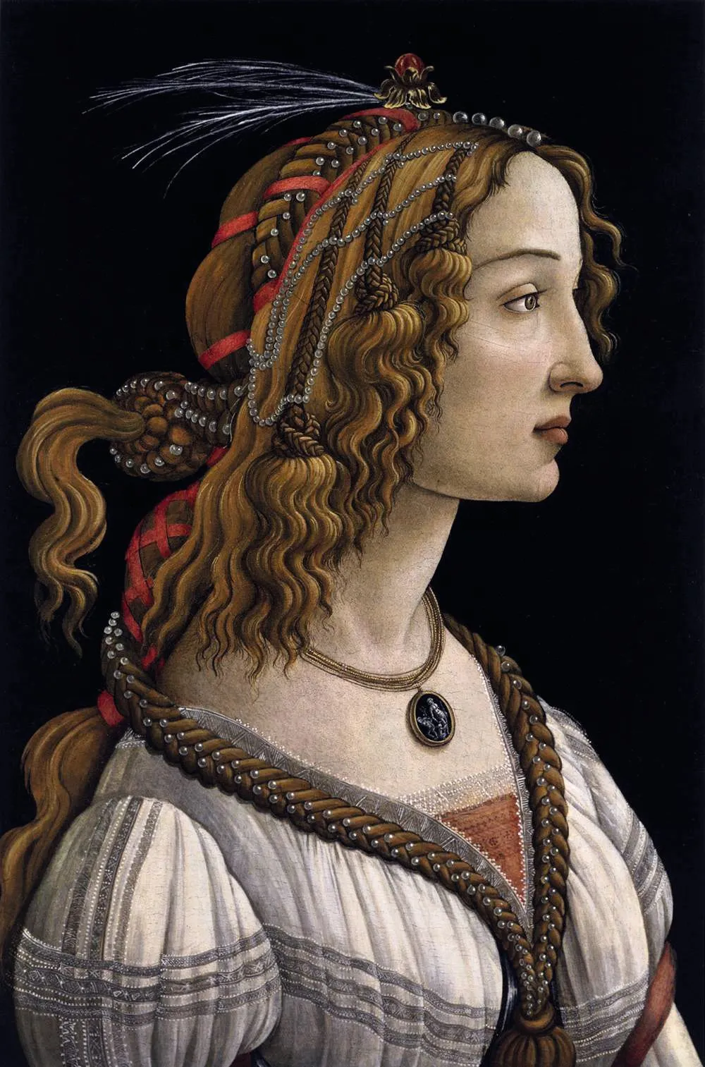 Sandro Botticelli, Portrait d'une jeune femme, entre 1480 et 1485