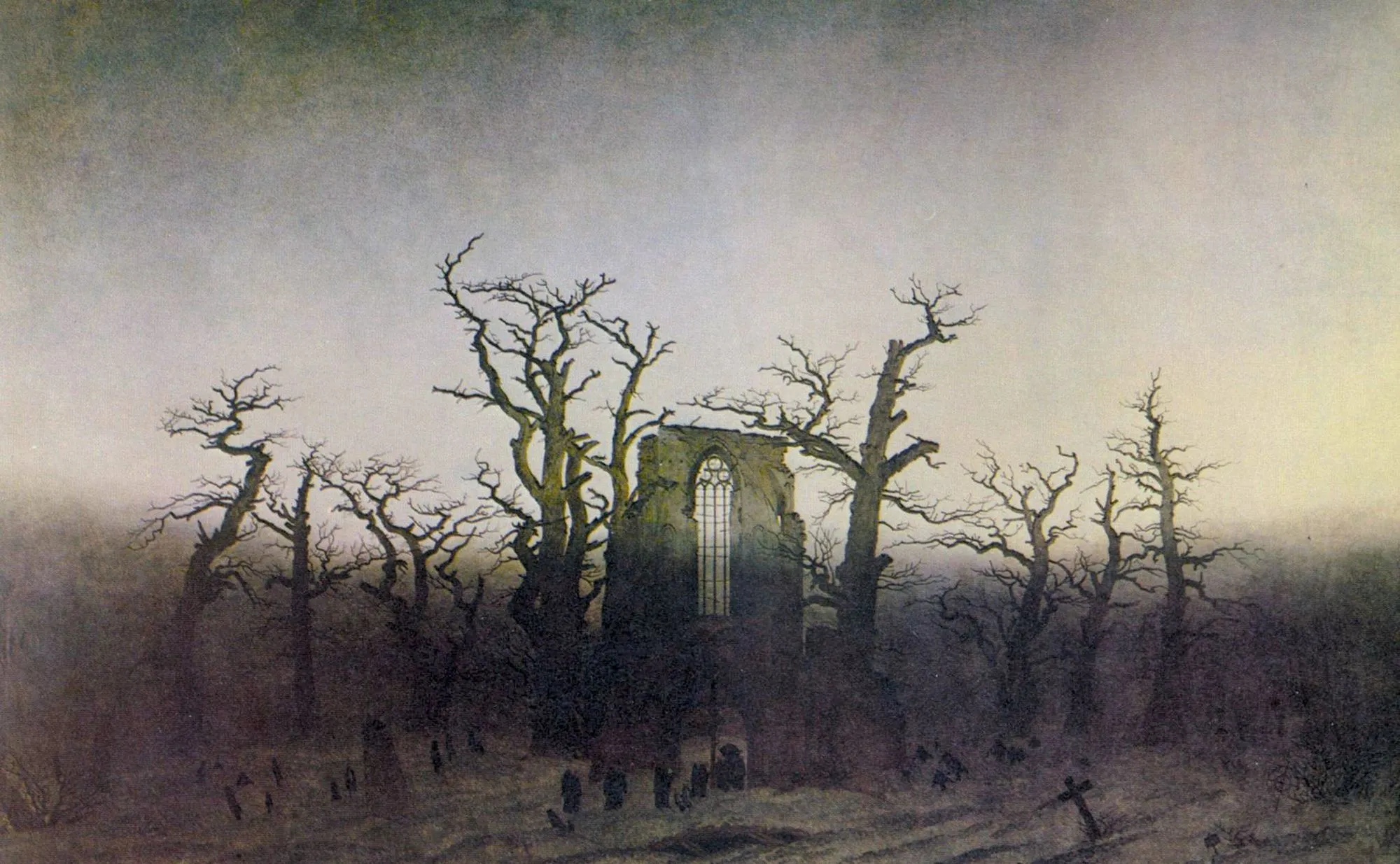 Caspar David Friedrich, L'Abbaye dans une forêt de chênes, 1809 - 1810