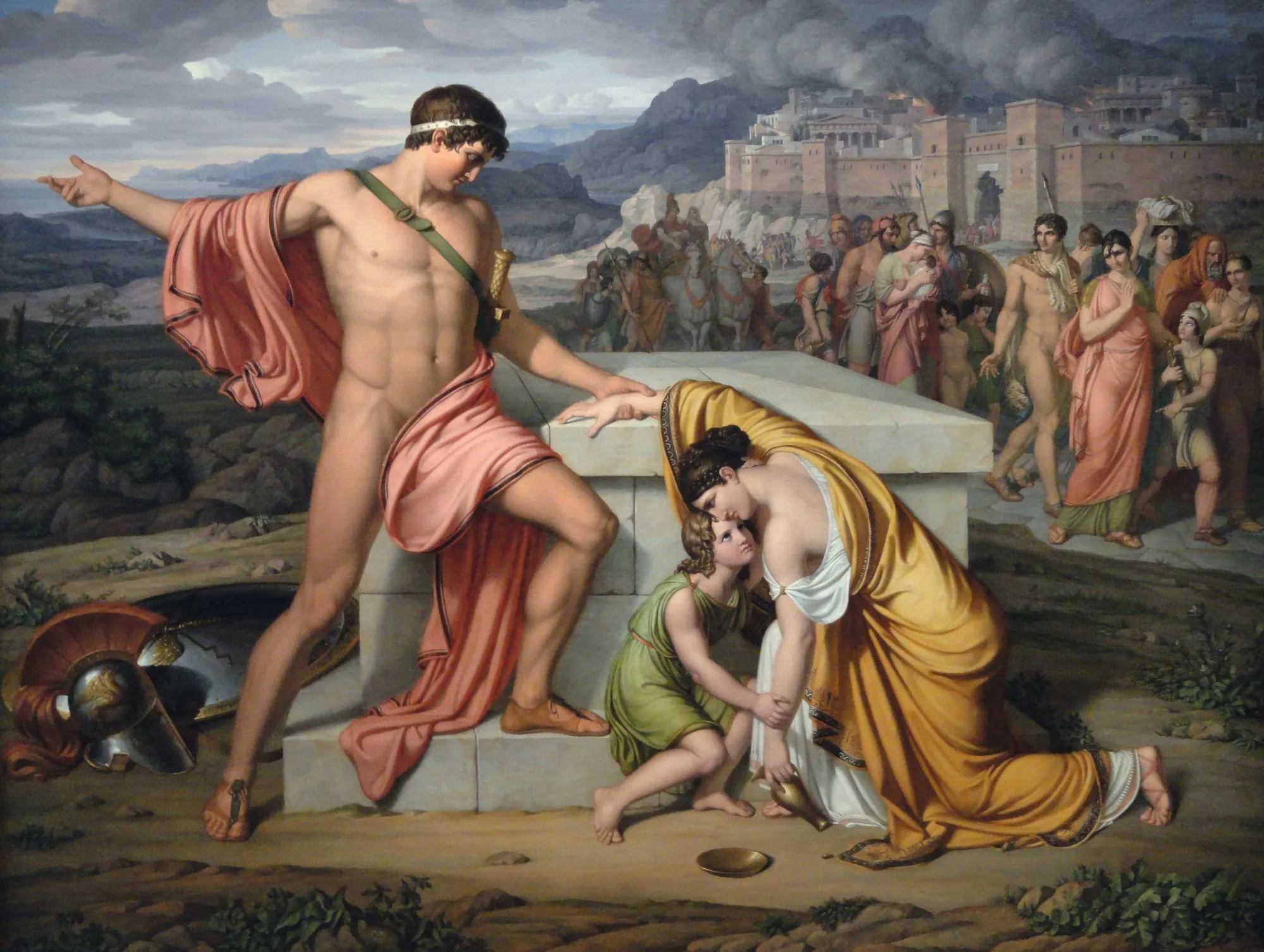 Johan Ludwig Lund, Pyrrhus et Andromaque sur la tombe d'Hector, 1807 - 1811, Galerie nationale du Danemark, Copenhague.