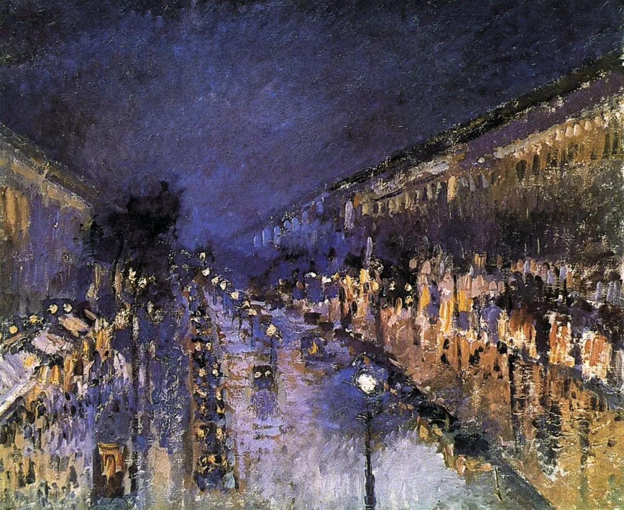 Camille Pissarro Boulevard Montmartre, effet de nuit