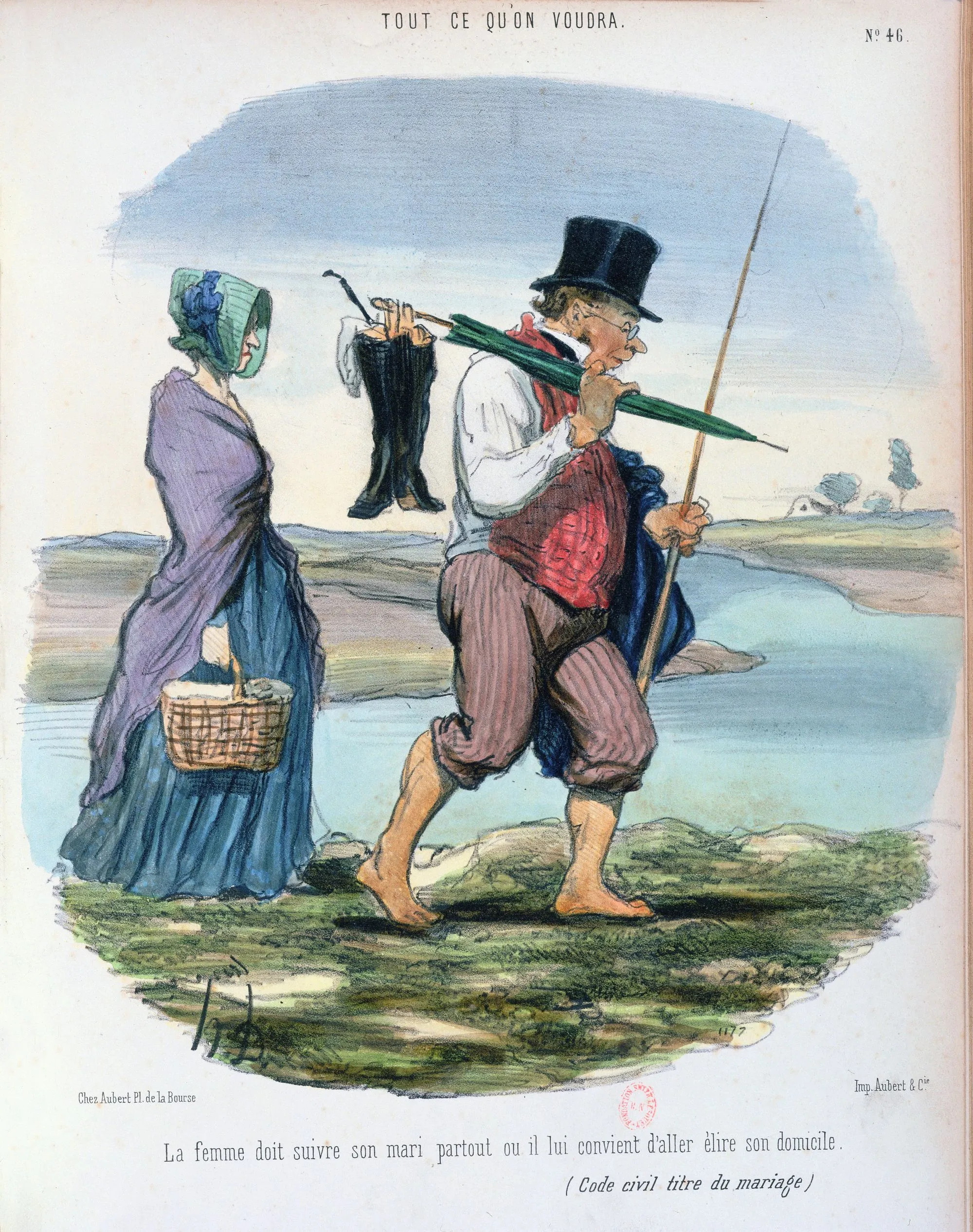 Honoré Daumier, Tout ce qu'on voudra, vers 1845, lithographie, BnF, Paris
