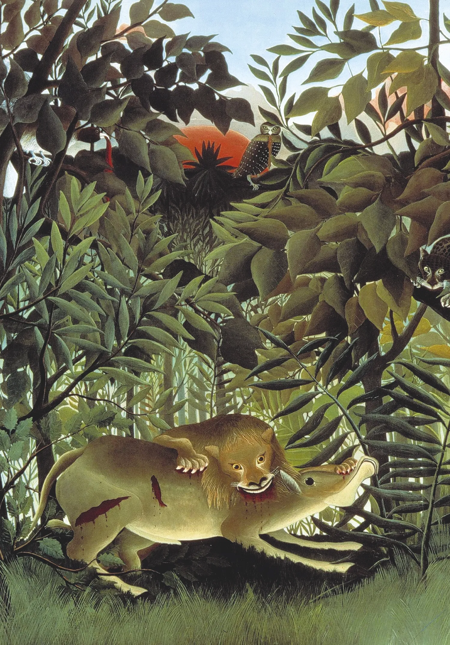 Henri Rousseau, Le lion, ayant faim, se jette sur l'antilope (détail), 1905, huile sur toile, Fondation Beyeler, Bâle, Suisse.