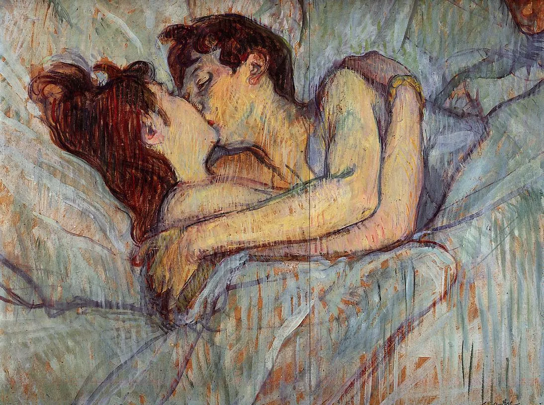 Henri de Toulouse-Lautrec, Dans le lit, le baiser, 1892, coll. privée.