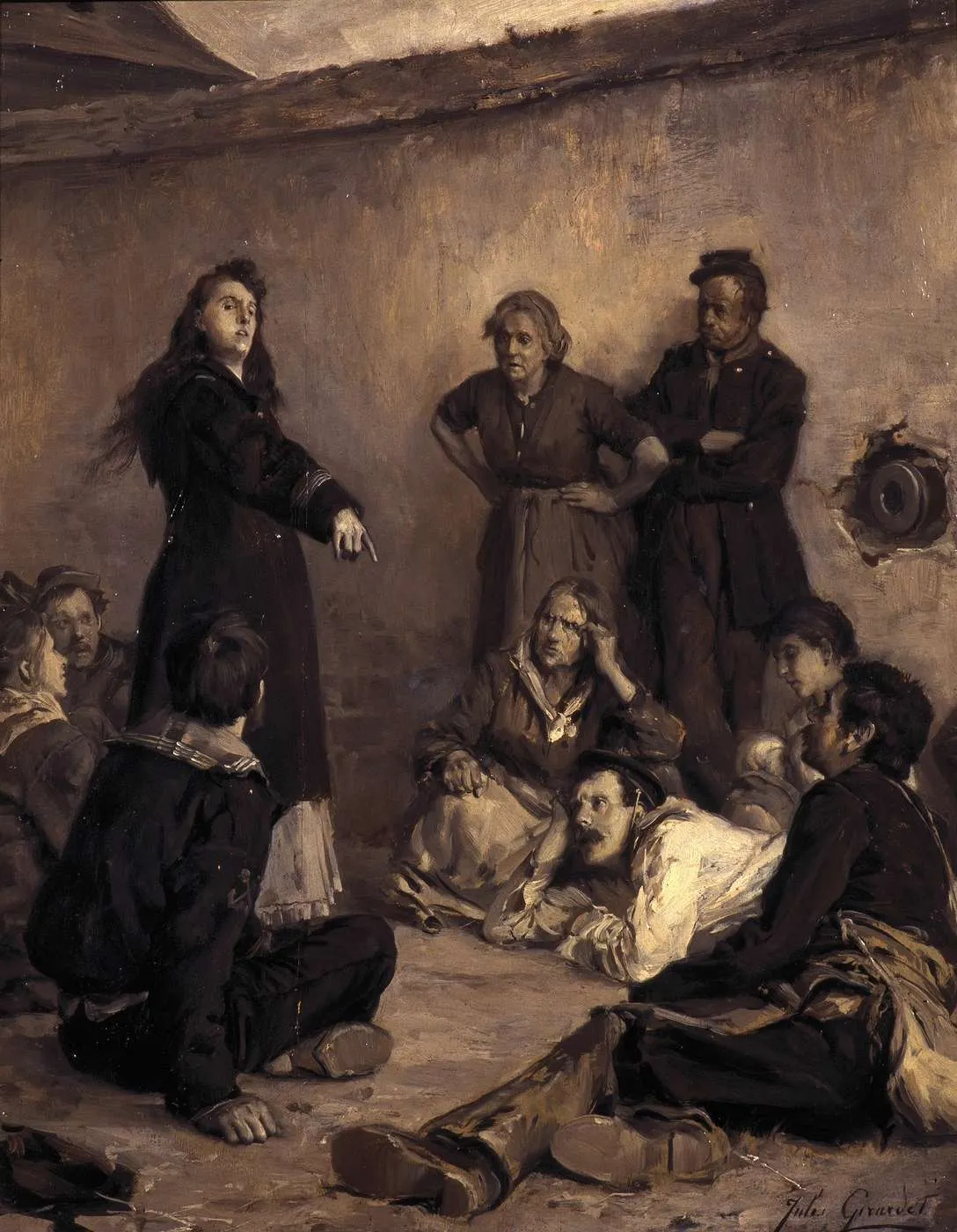 Jules Girardet, Louise Michel à Satory, 1871.