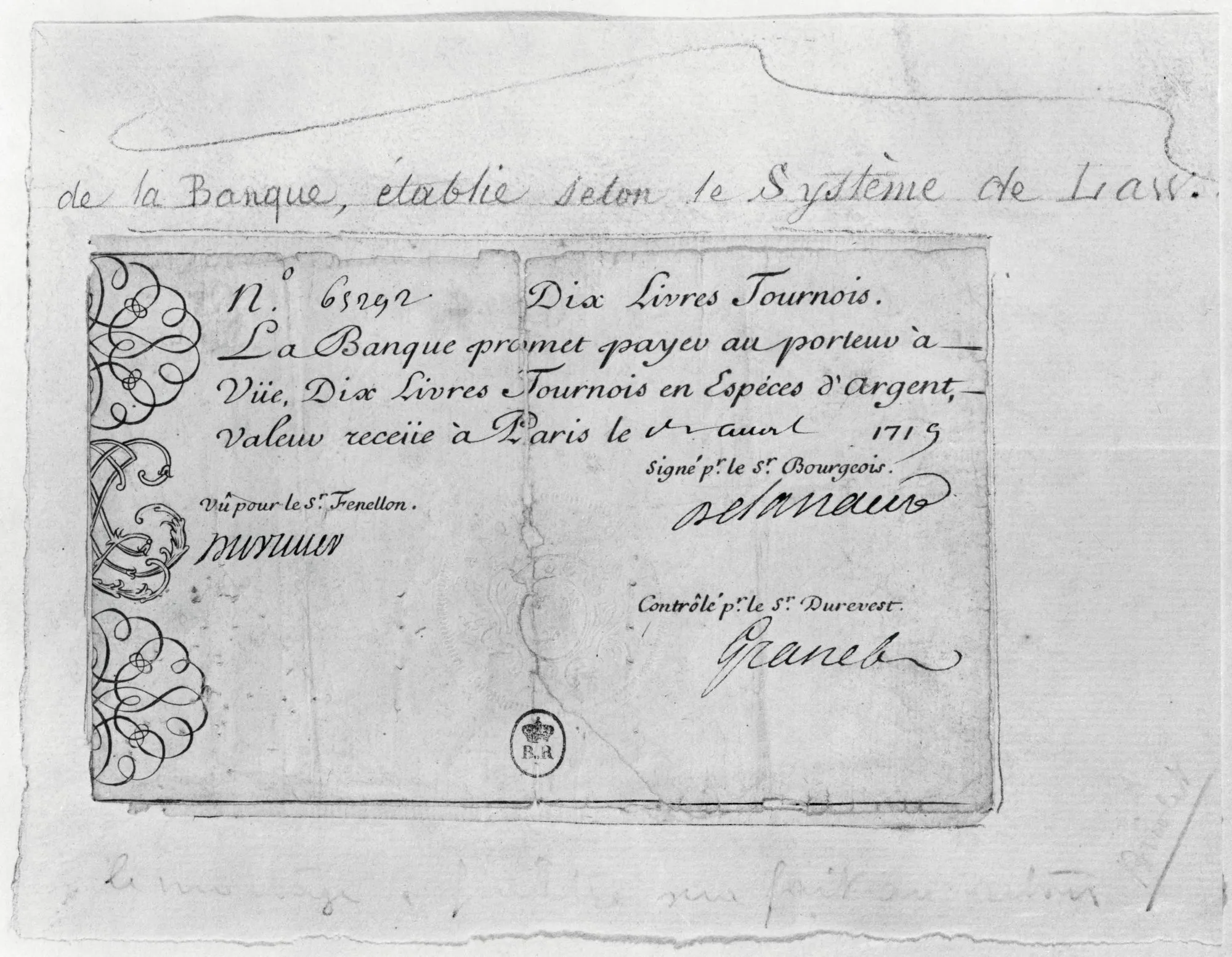 premiers billets de banque en France
