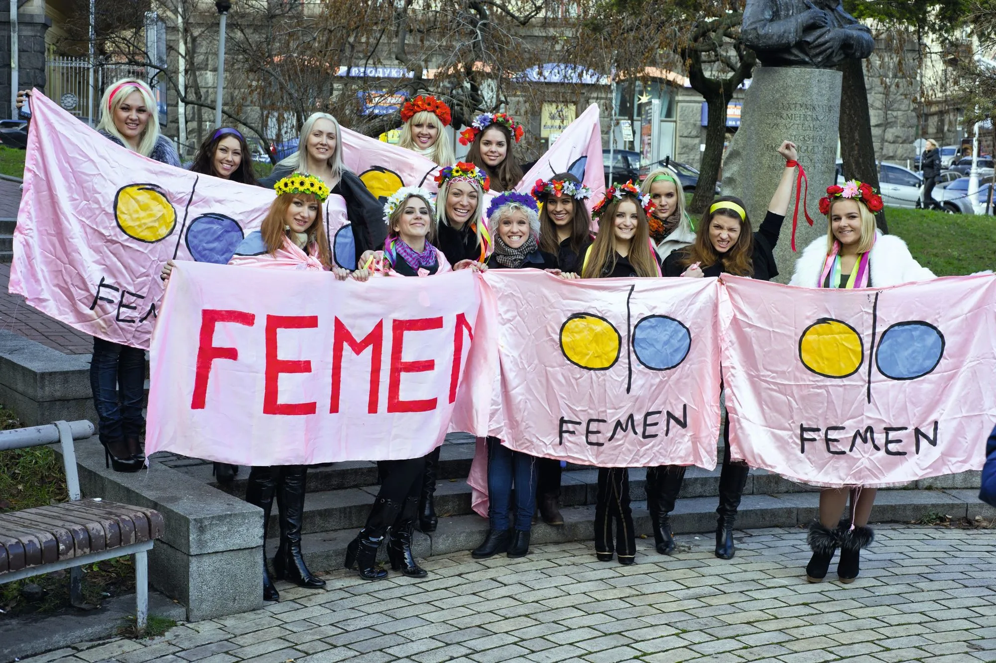 Groupe FEMEN, en 2010.