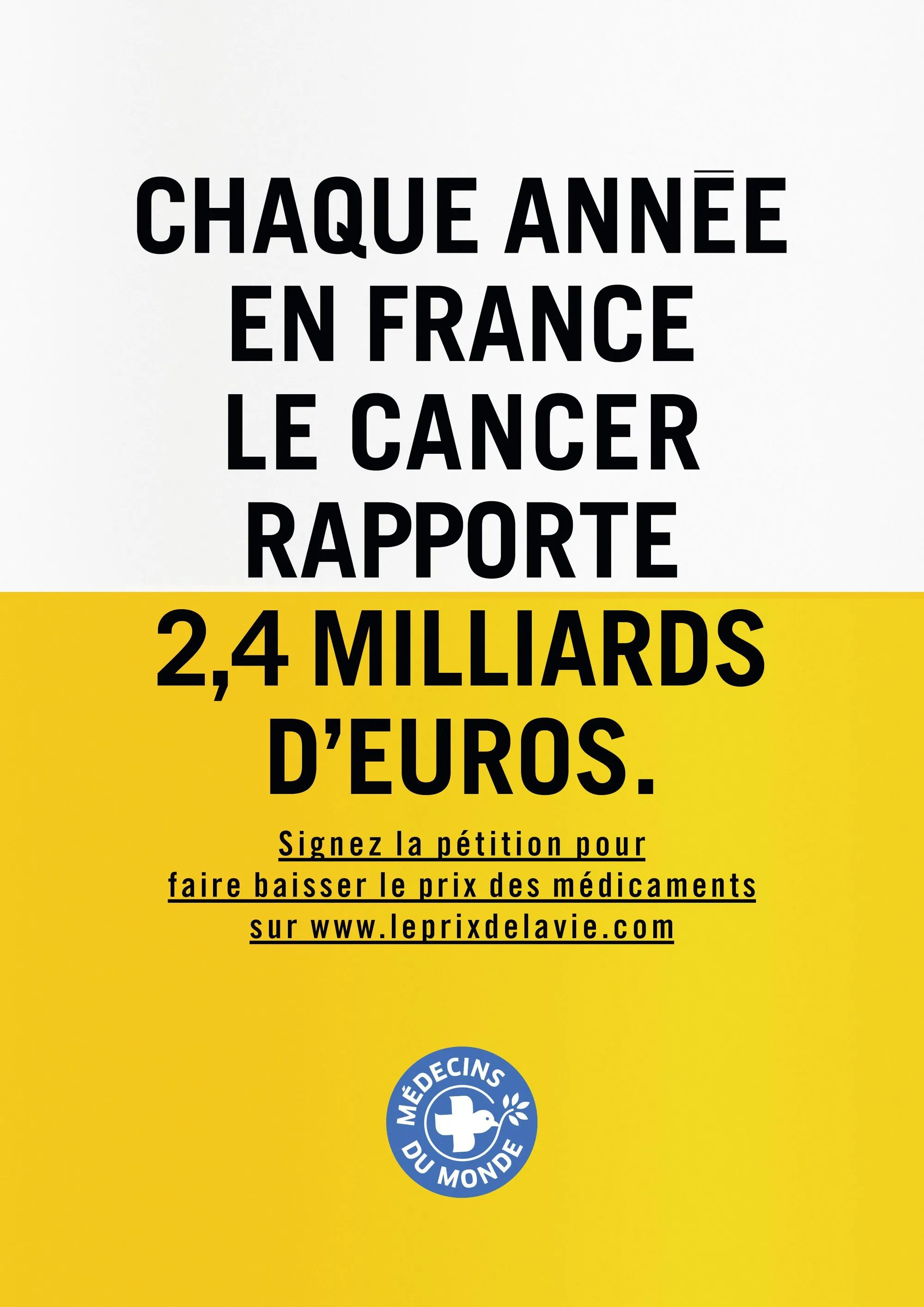 Médecins du Monde, « Le prix de la vie », campagne publicitaire, 2016.