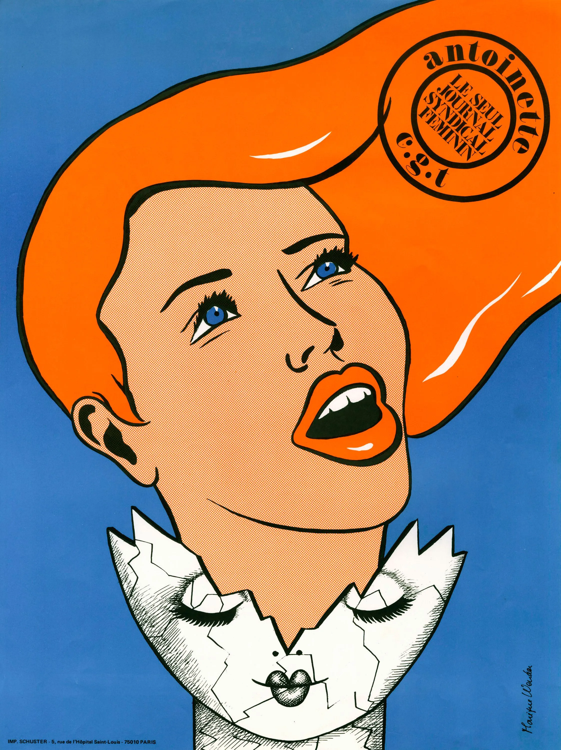 Monique Wender, affiche pour
Antoinette, « le seul journal syndical
féminin », 1977