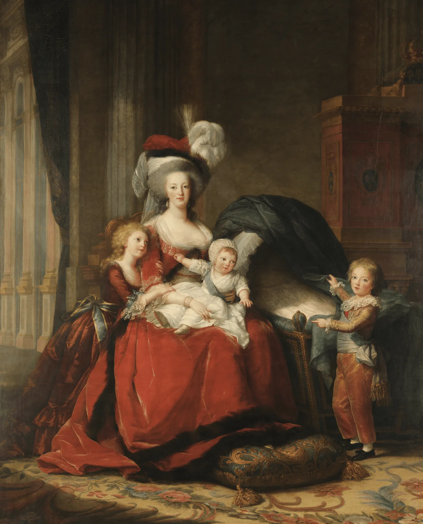 Élisabeth Vigée-Lebrun, Marie-Antoinette de Lorraine-Habsbourg, reine de France, et ses enfants