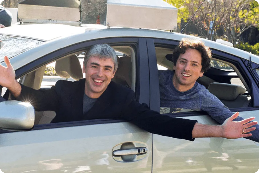 Sergey Brin et Larry Page cofondateurs de Google