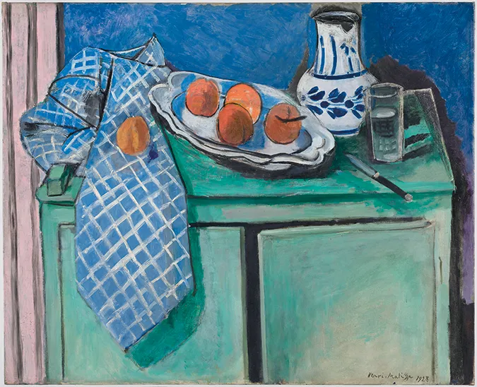 Henri Matisse, Nature morte au buffet vert, 1928, huile sur toile,
81 × 100 cm, Centre Georges Pompidou, Paris.