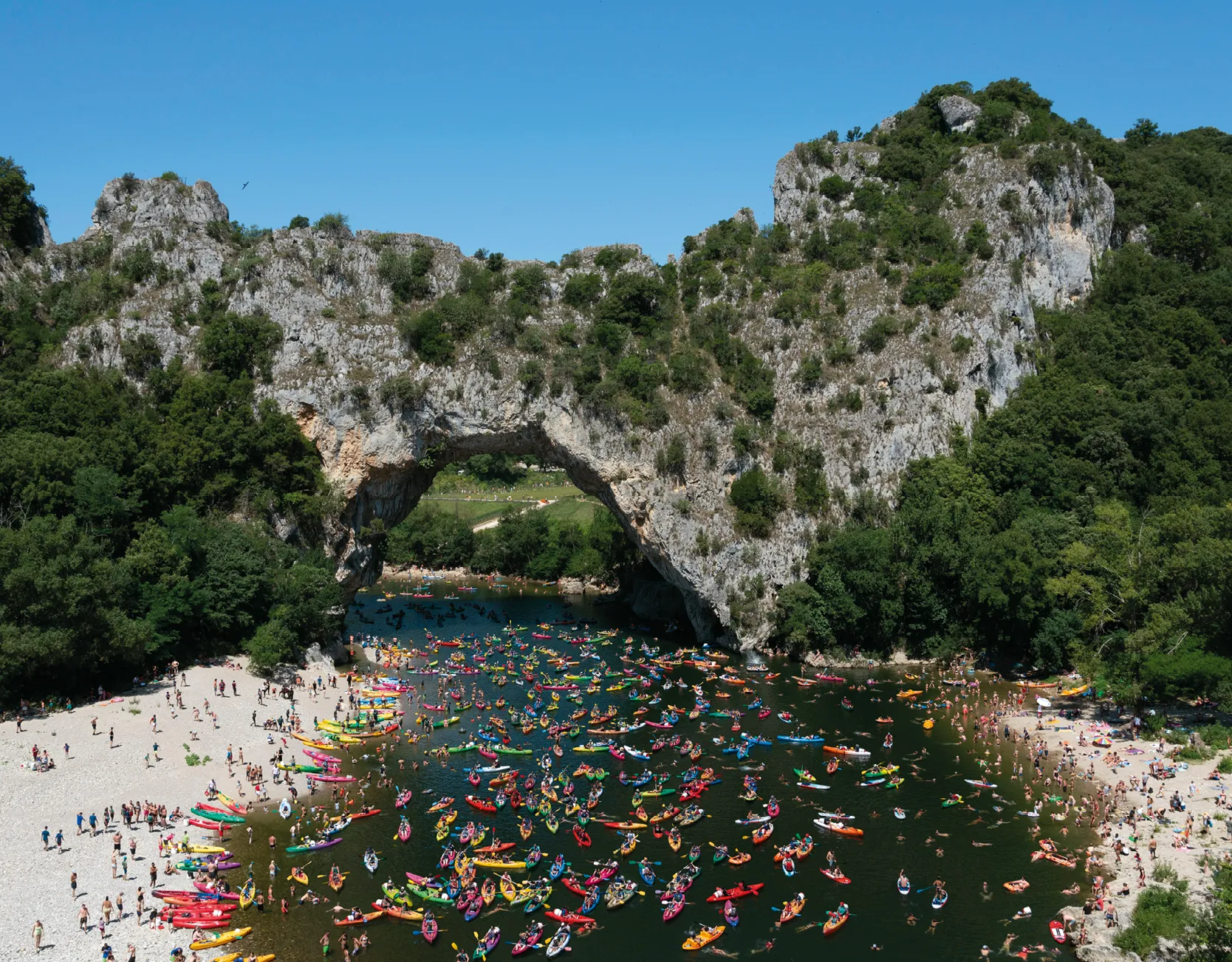 Photomontage des gorges de l'Ardèche