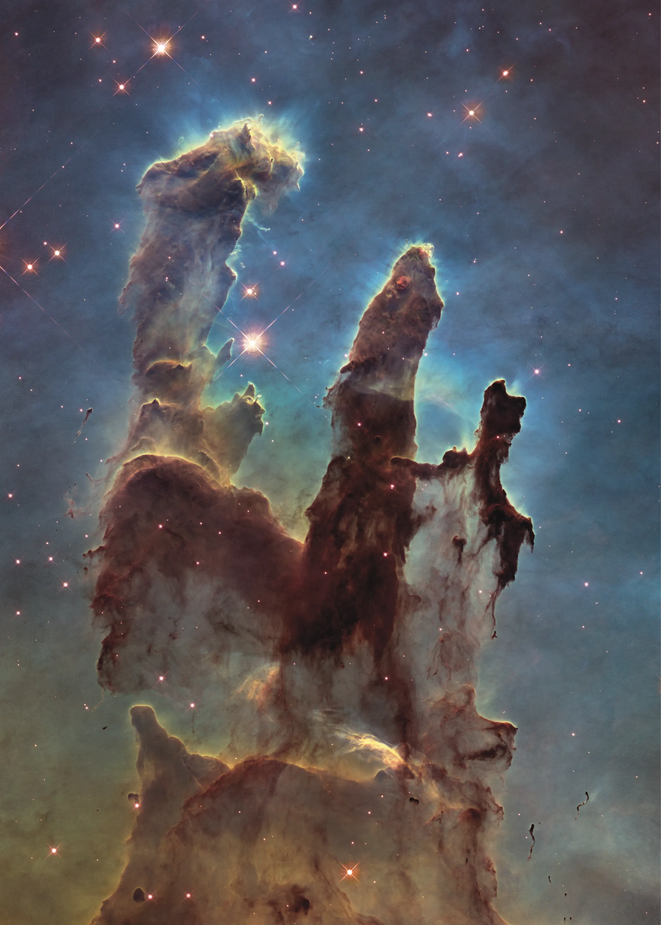 photo des piliers de la création, par le téléscope spacial Hubble